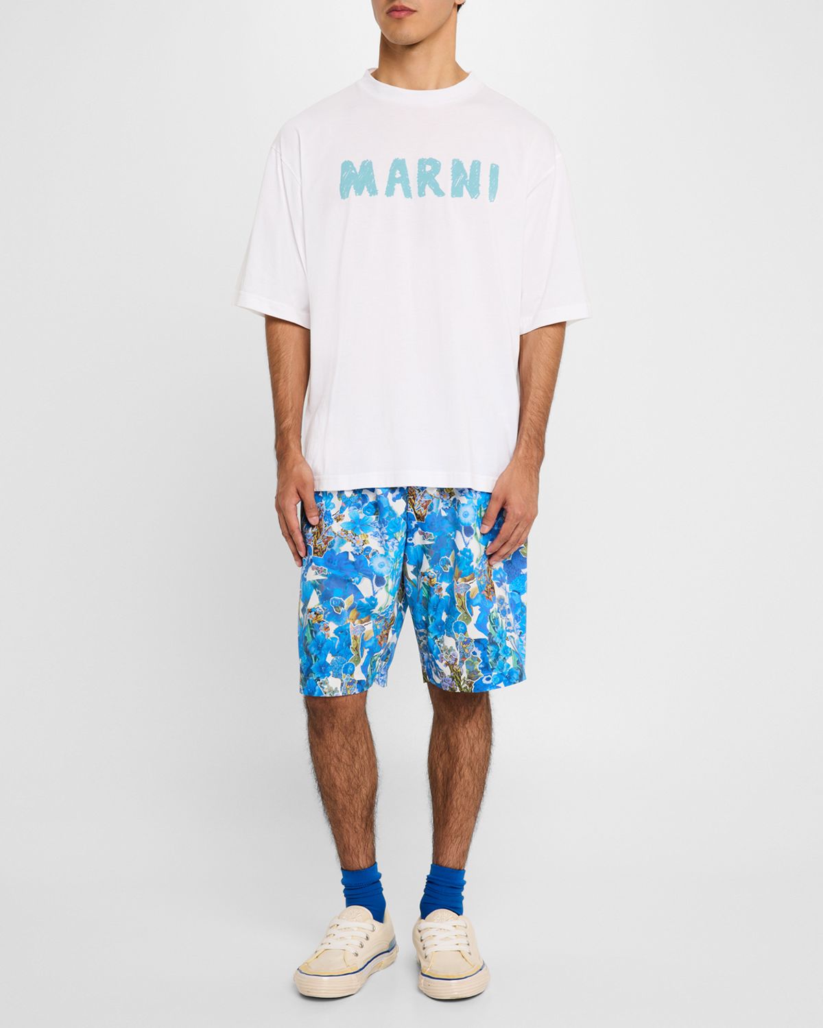 Marni Men 's Patterned Drawstring Shorts