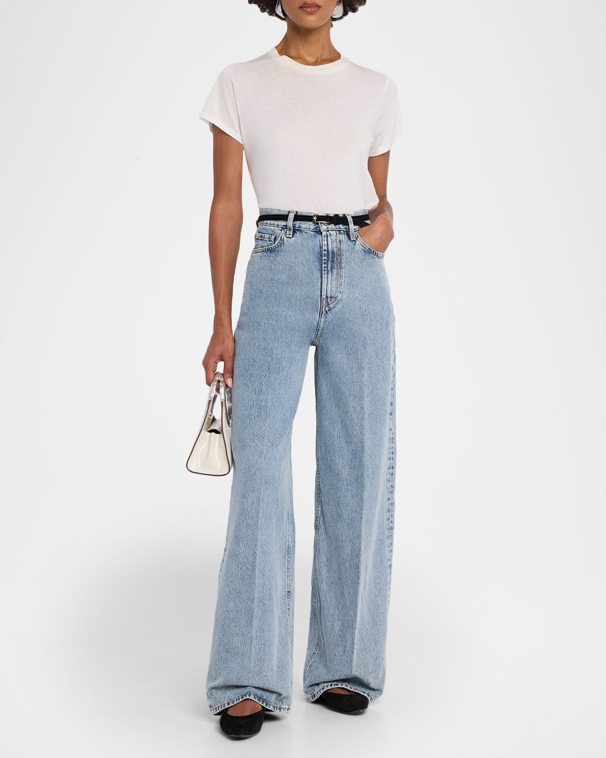 Toteme Wide-Leg Denim Pants
