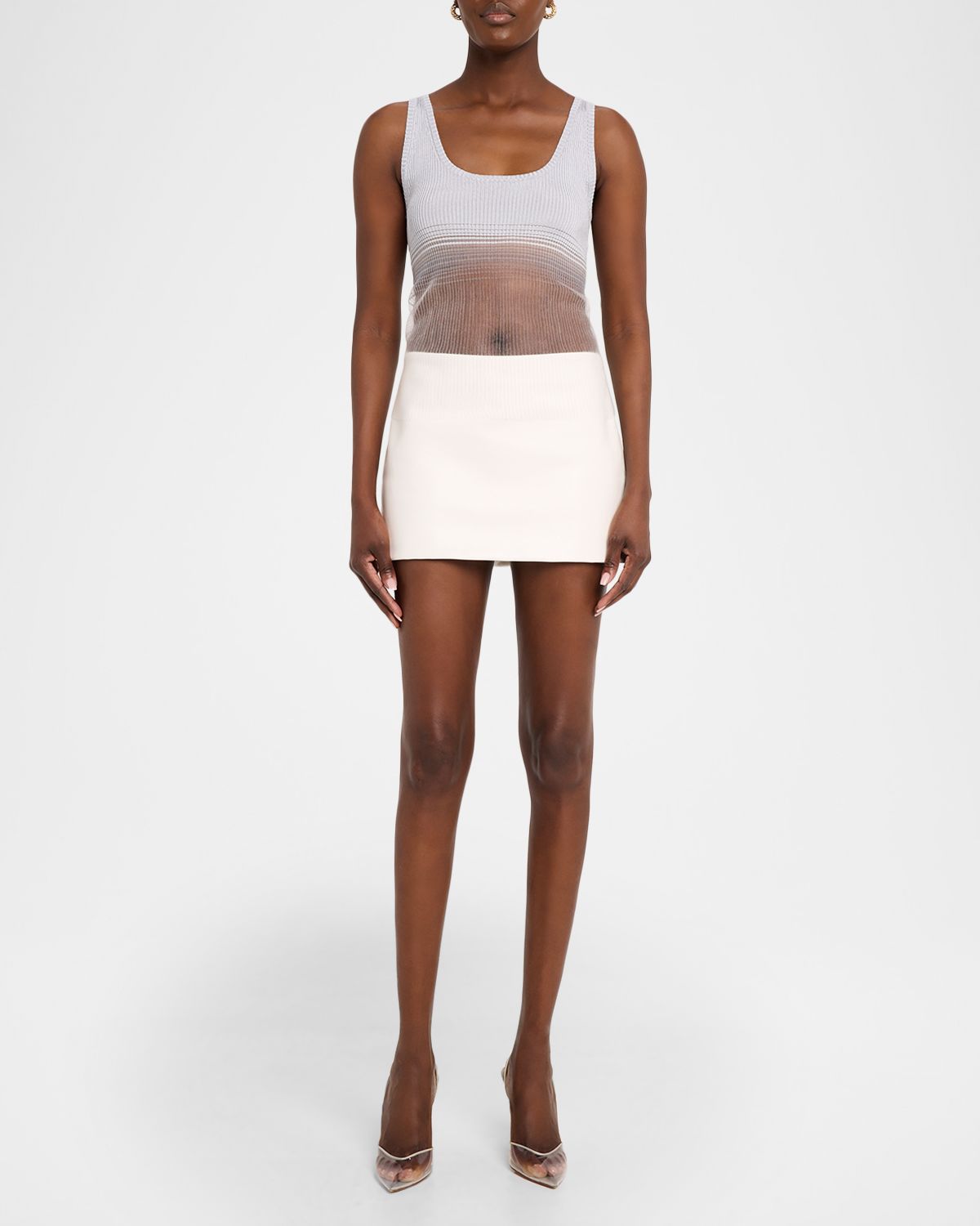 GRACE LING Evanescent Sheer Degrade Tank Top - Women's Clothing