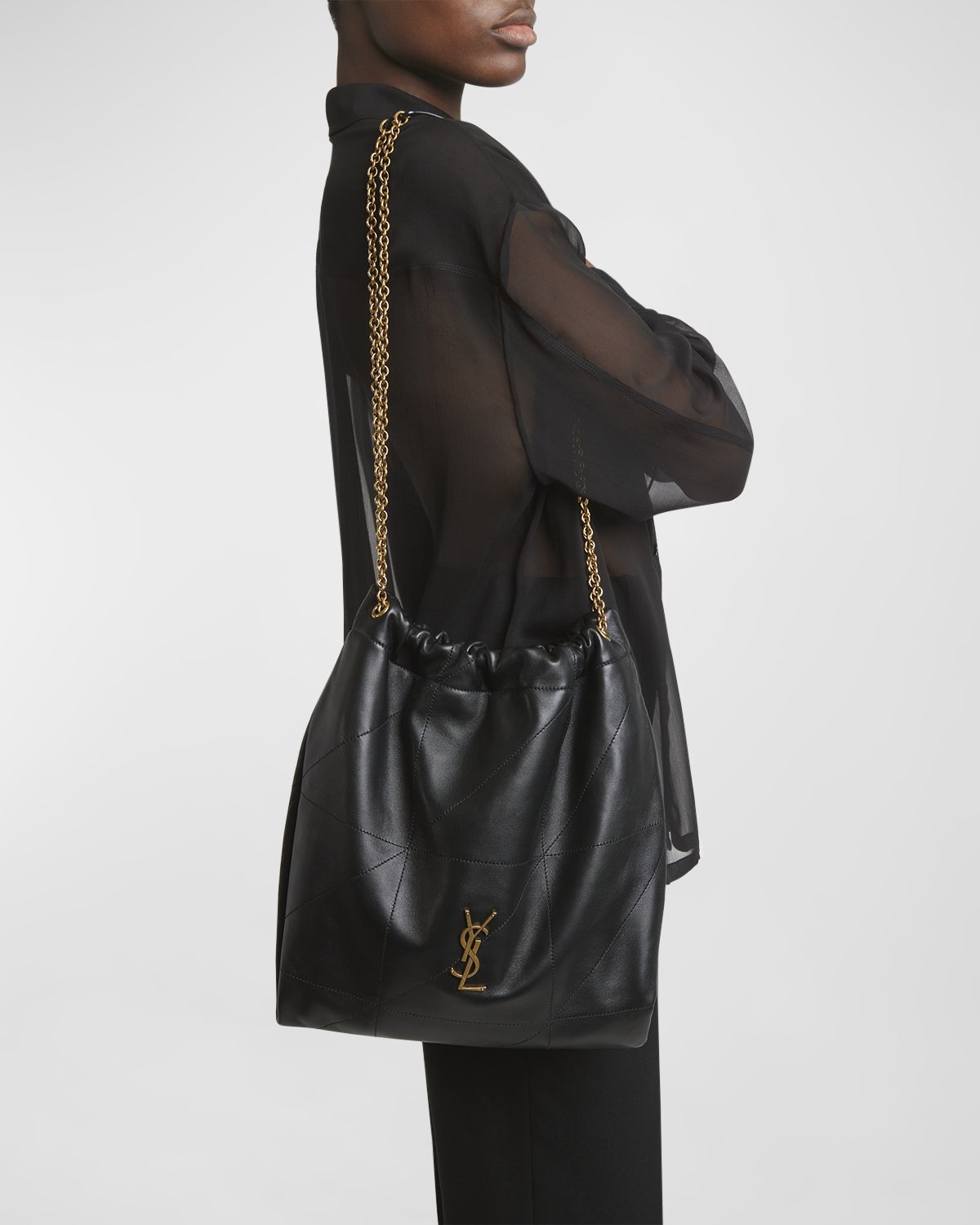 Saint Laurent Jamie 4.3 Pochon YSL Shoulder Bag in Quilted Leather