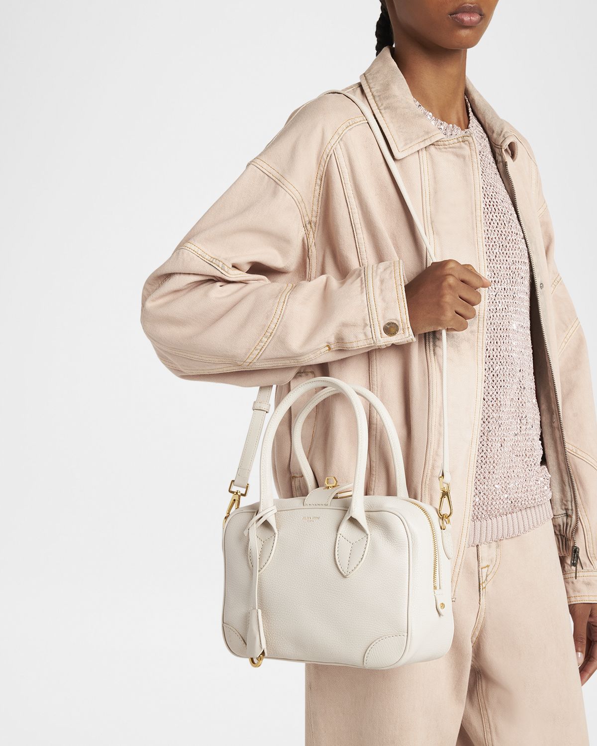 Golden Goose Vita Zip Goat Leather Top-Handle Bag
