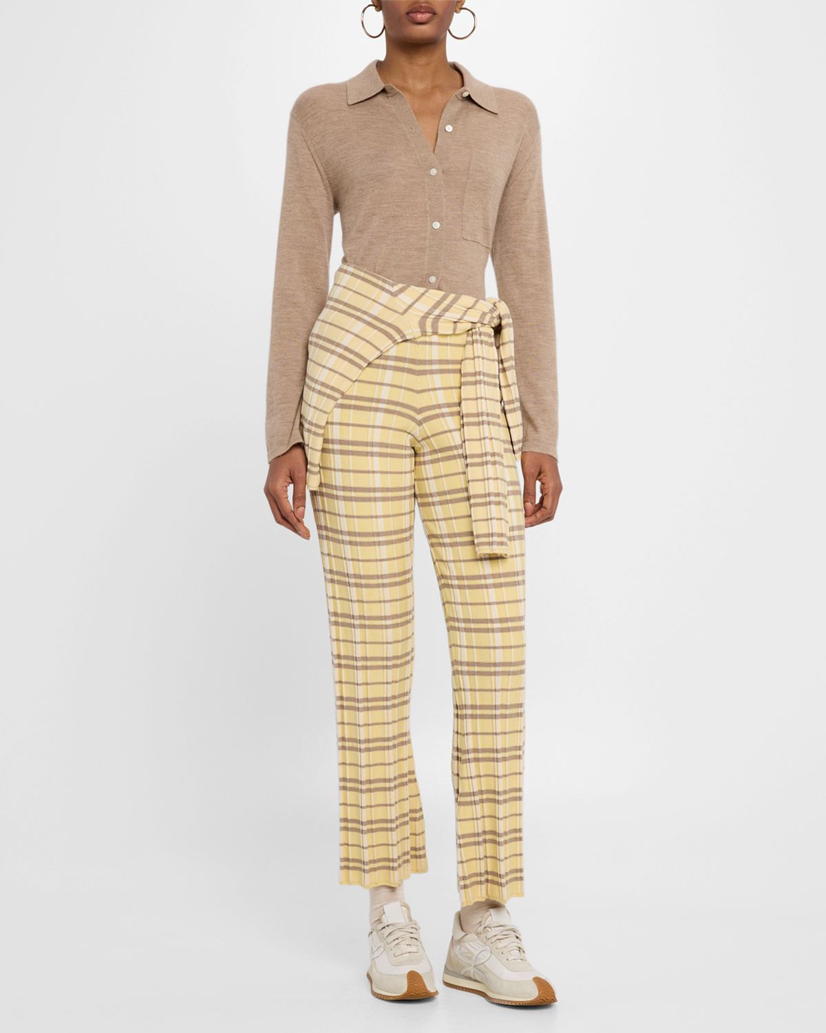 Guest in Residence Showtime Cashmere Collared Button-Front Shirt