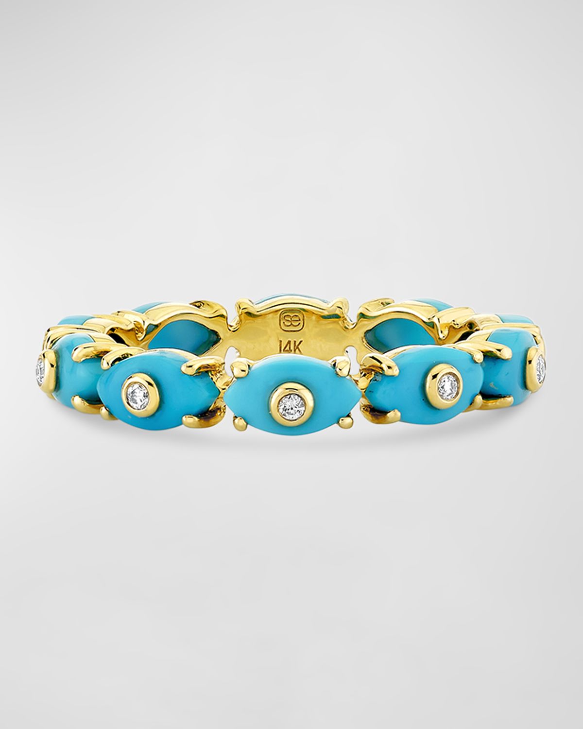 Sydney Evan Tiny Carved Stone Eternity Ring