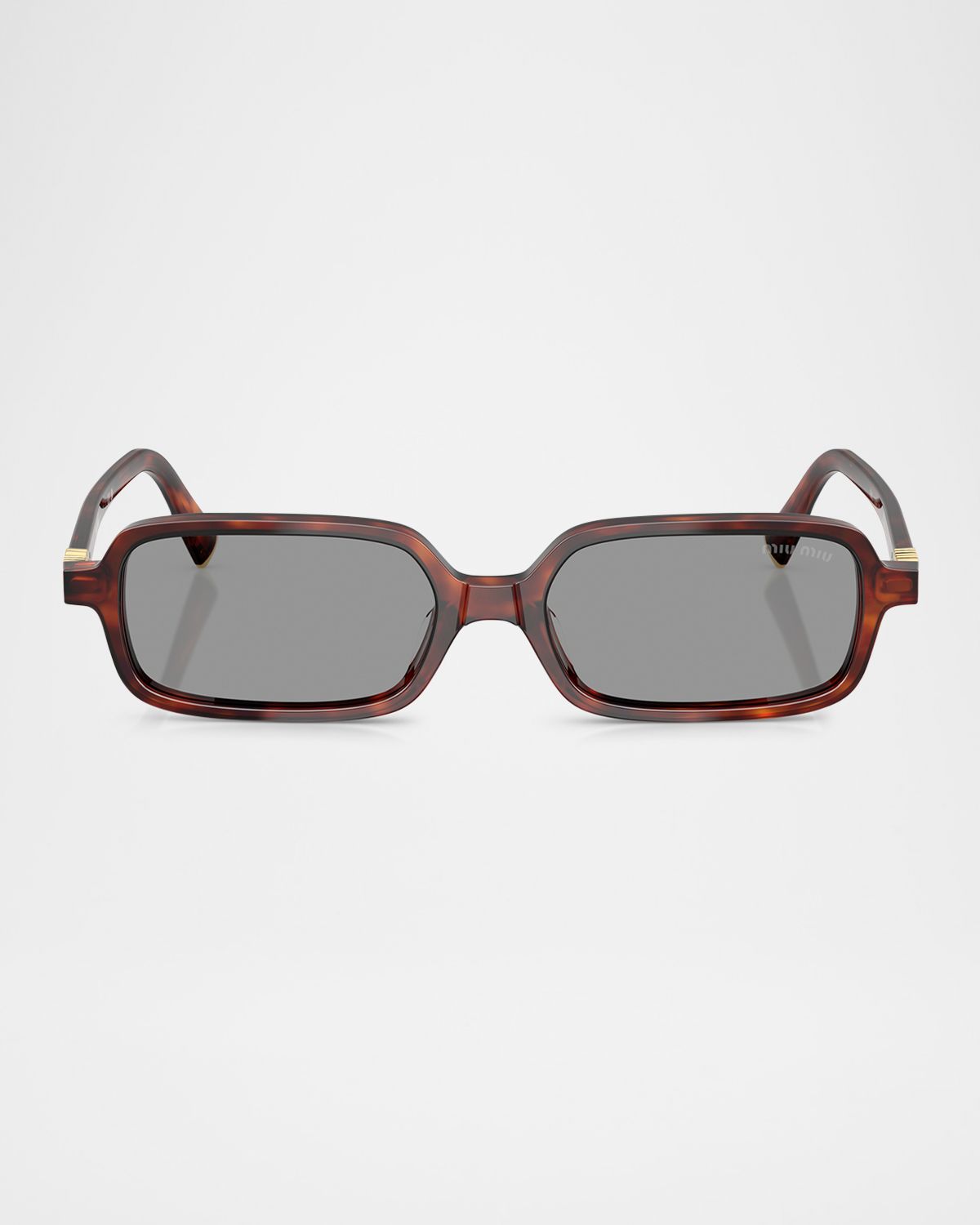 Miu Miu Logo Acetate Rectangle Sunglasses