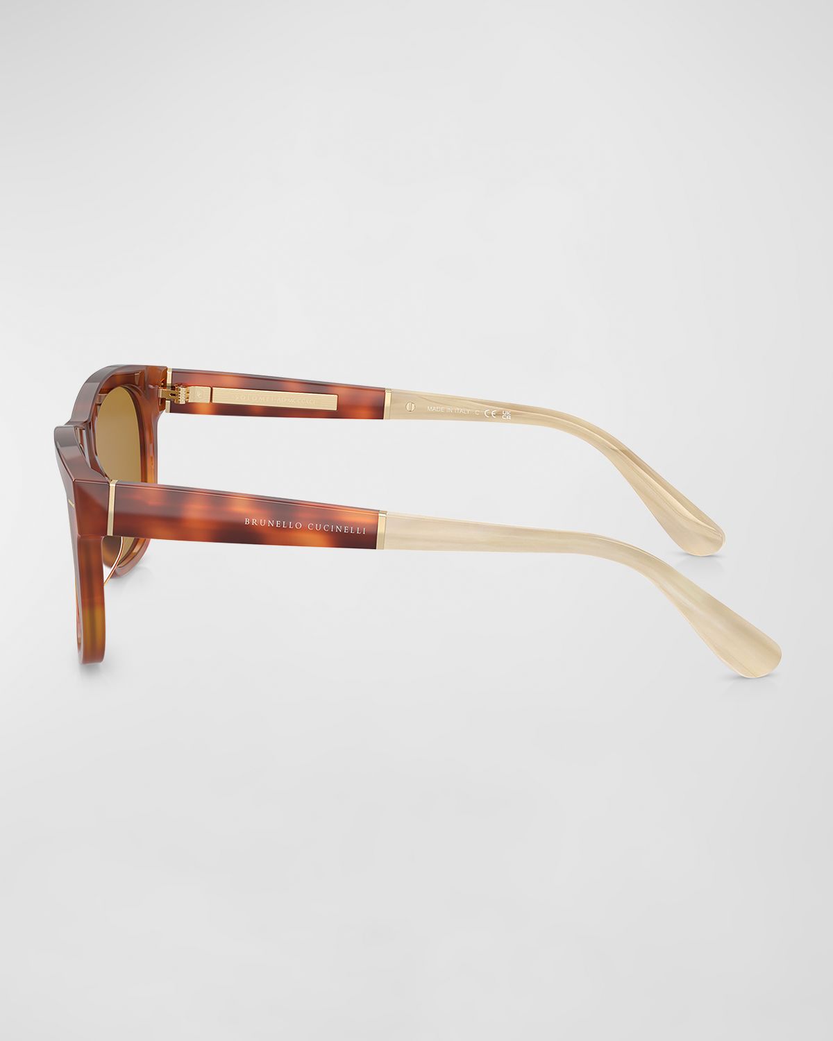 Brunello Cucinelli Two-Tone Acetate Square Sunglasses