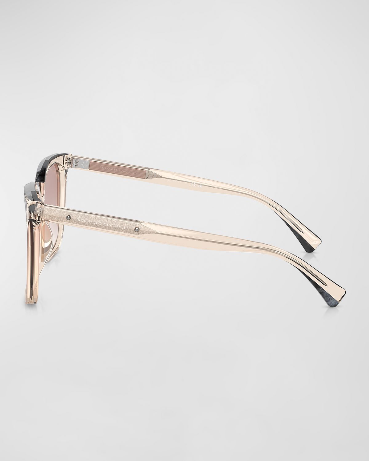 Brunello Cucinelli Sleek Acetate Square Sunglasses