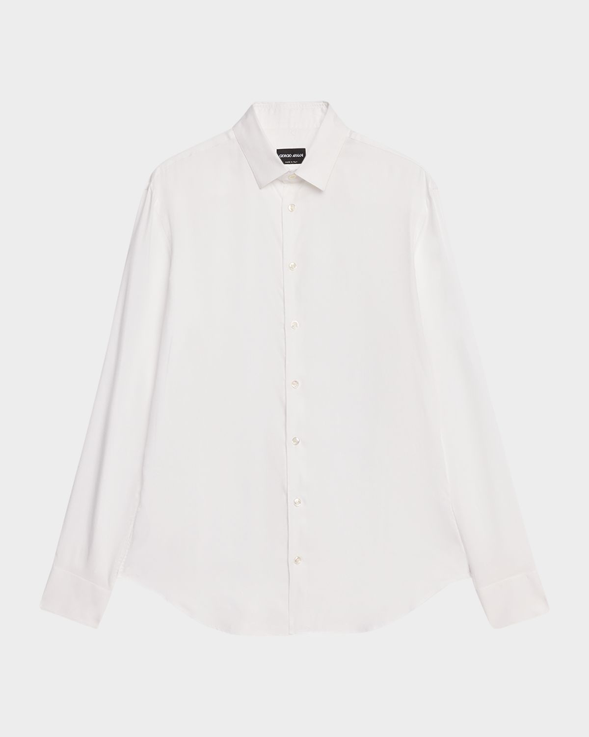 Giorgio Armani Men 's Solid Tencel Sport Shirt