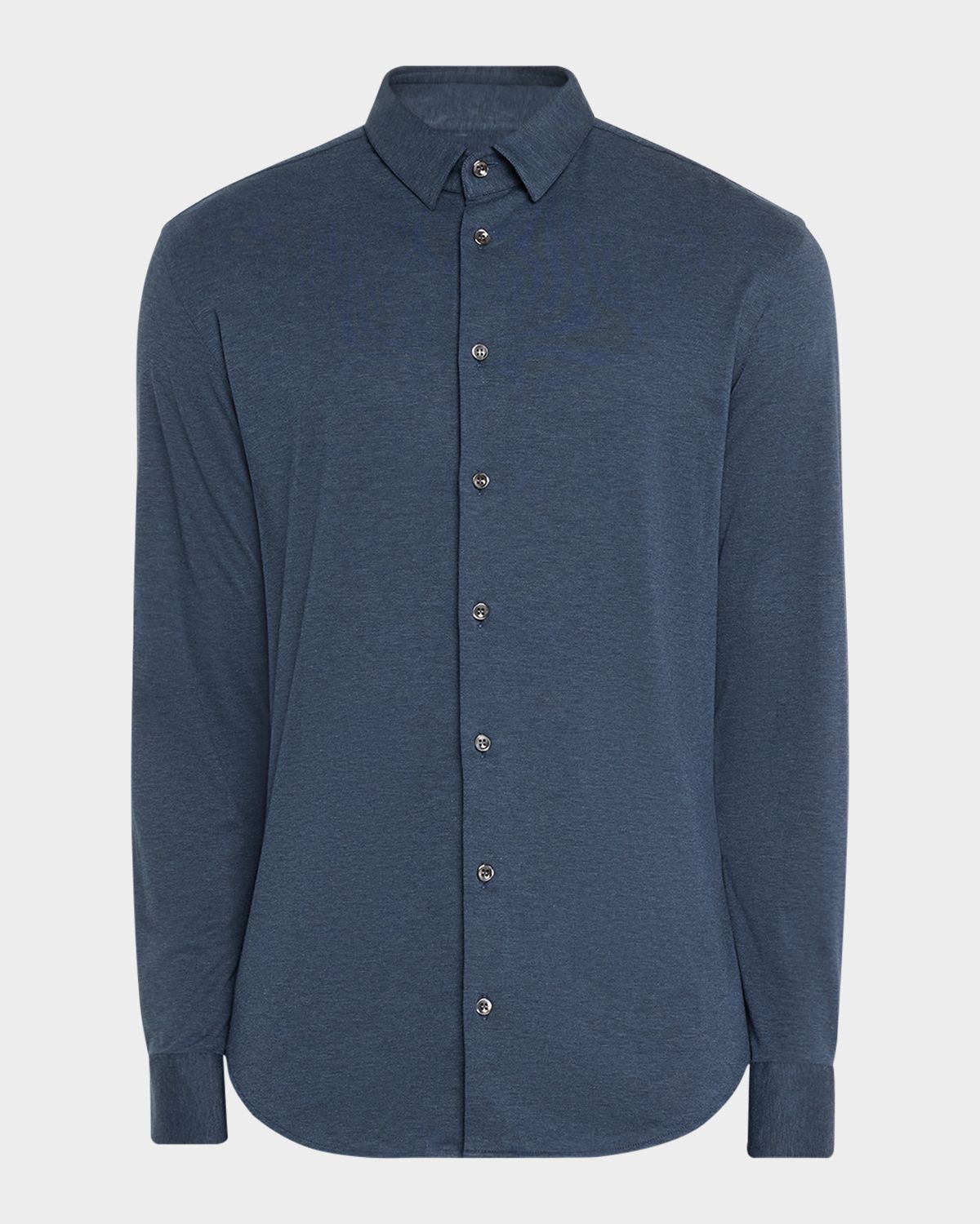 Giorgio Armani Men 's Solid Cotton Stretch Sport Shirt