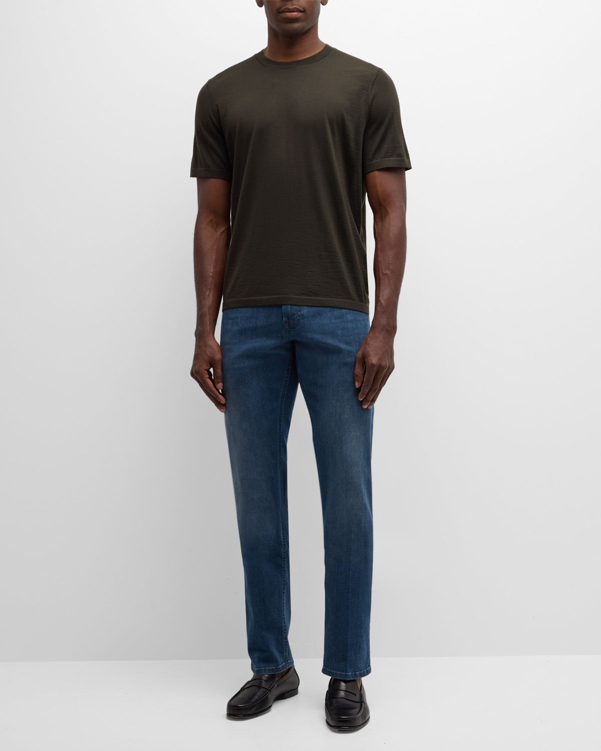 Stefano Ricci Men 's Cashmere Crewneck T-Shirt