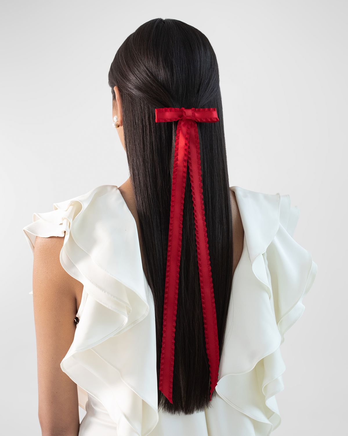 Jennifer Behr Mabel Pleated Bow Barrette