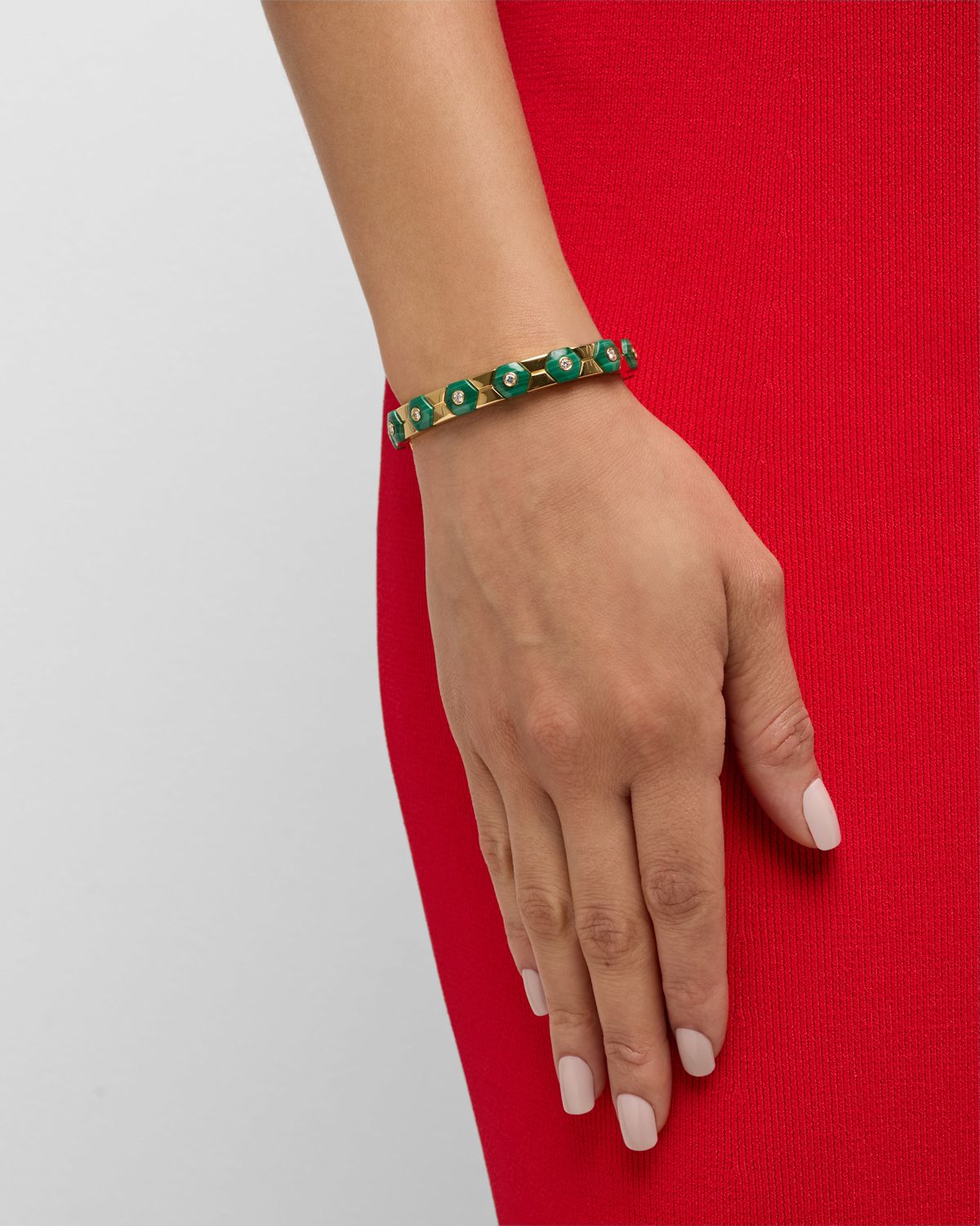 Miseno Baia Sommersa Bangle with Malachite and Diamonds