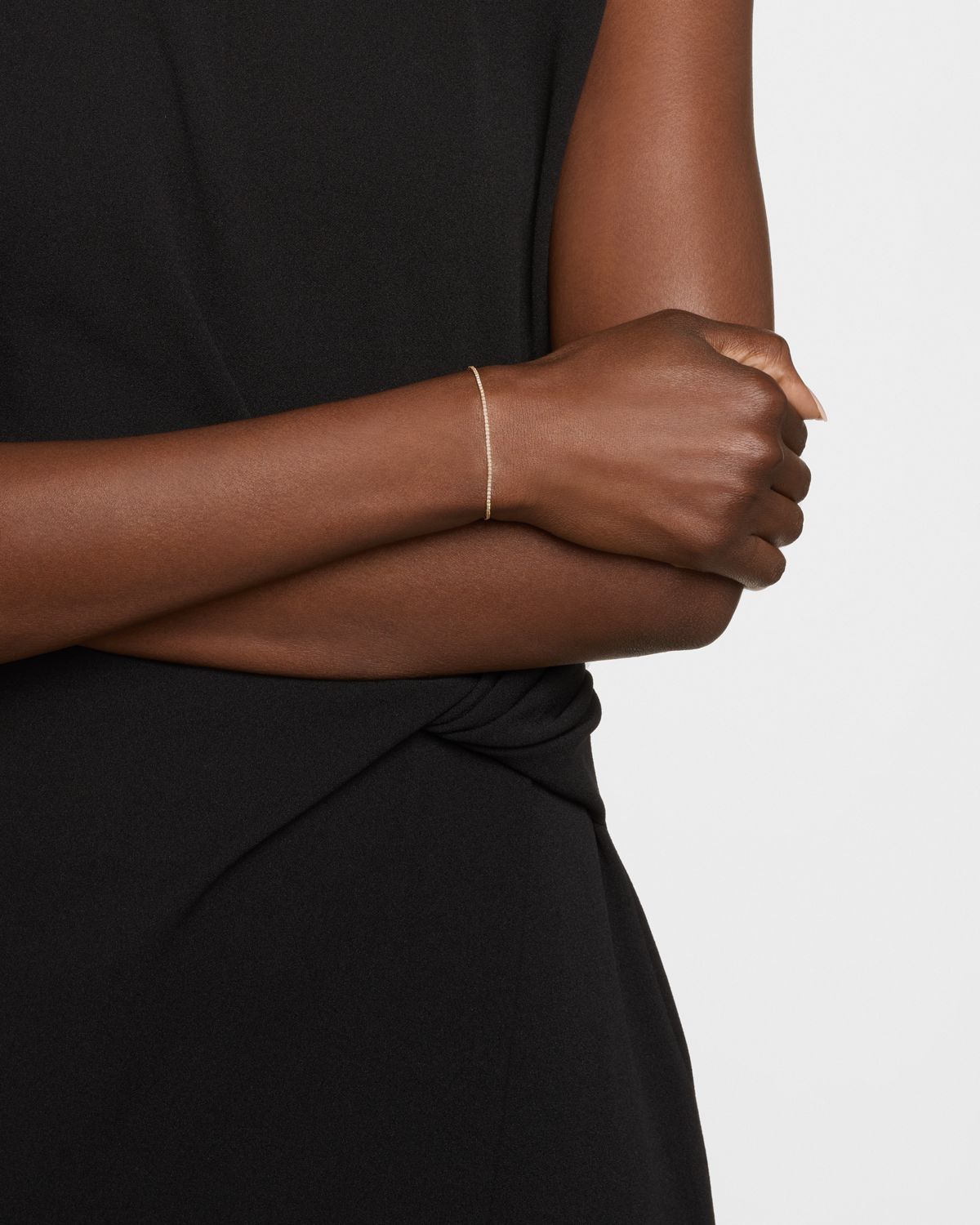 LANA 14K Gold Skinny Diamond Tennis Bracelet