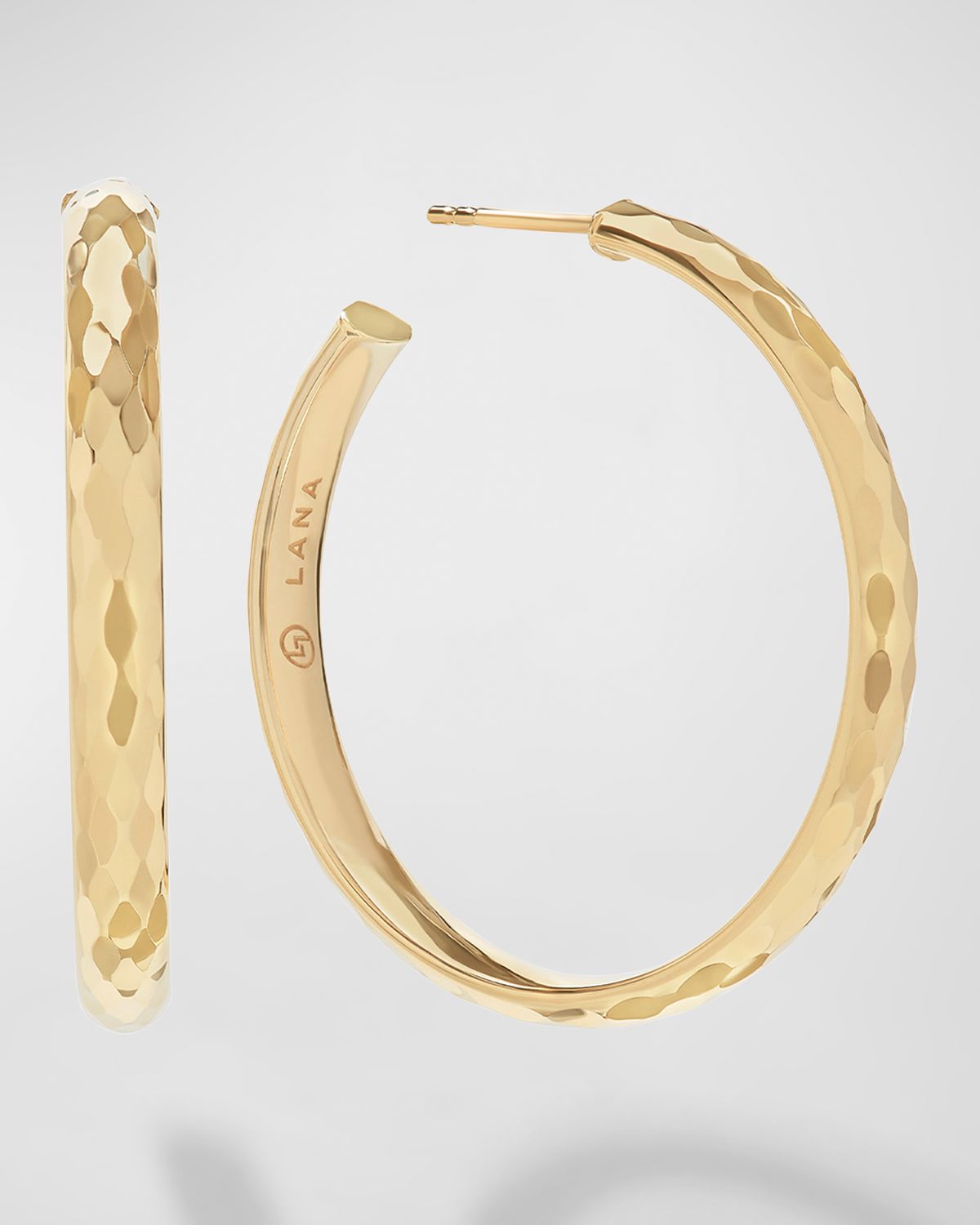 LANA Thin Disco Hoop Earrings, 35mm