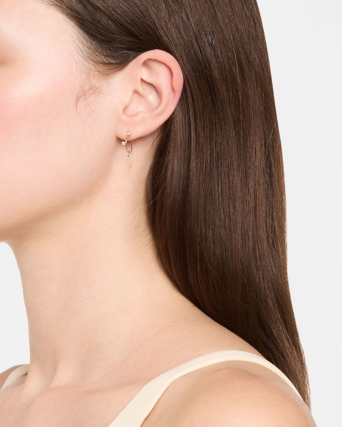 LANA 14K Gold Mini Solo Hooked On Hoop Earrings