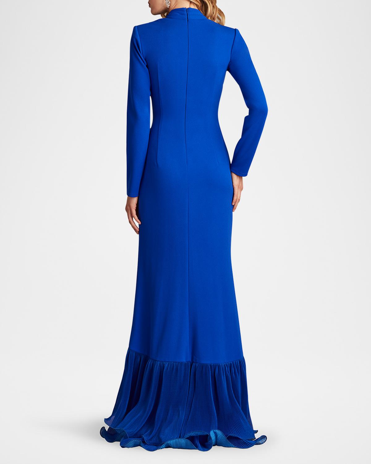 Tadashi Shoji Pleated Ruffle Trumpet Gown | Thumbnail 3 Tadashi Shoji Pleated Ruffle Trumpet Gown | Thumbnail 3