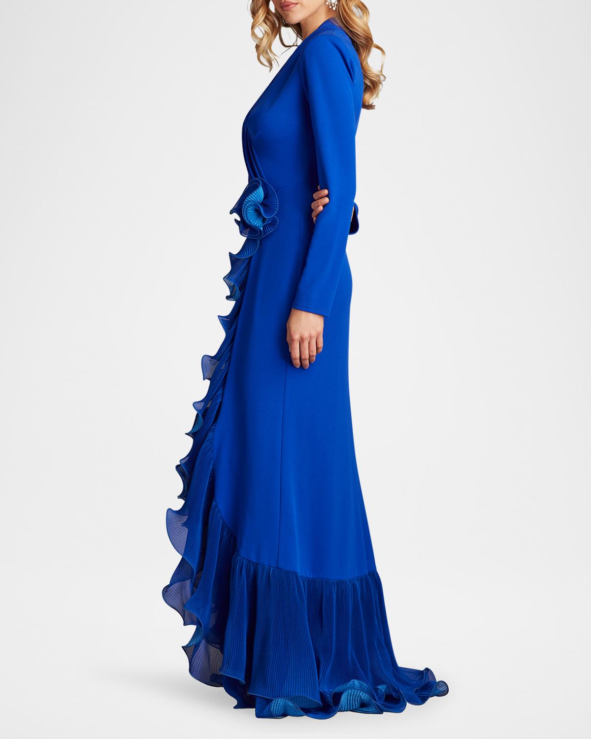 Tadashi Shoji Pleated Ruffle Trumpet Gown | Thumbnail 6 Tadashi Shoji Pleated Ruffle Trumpet Gown | Thumbnail 6