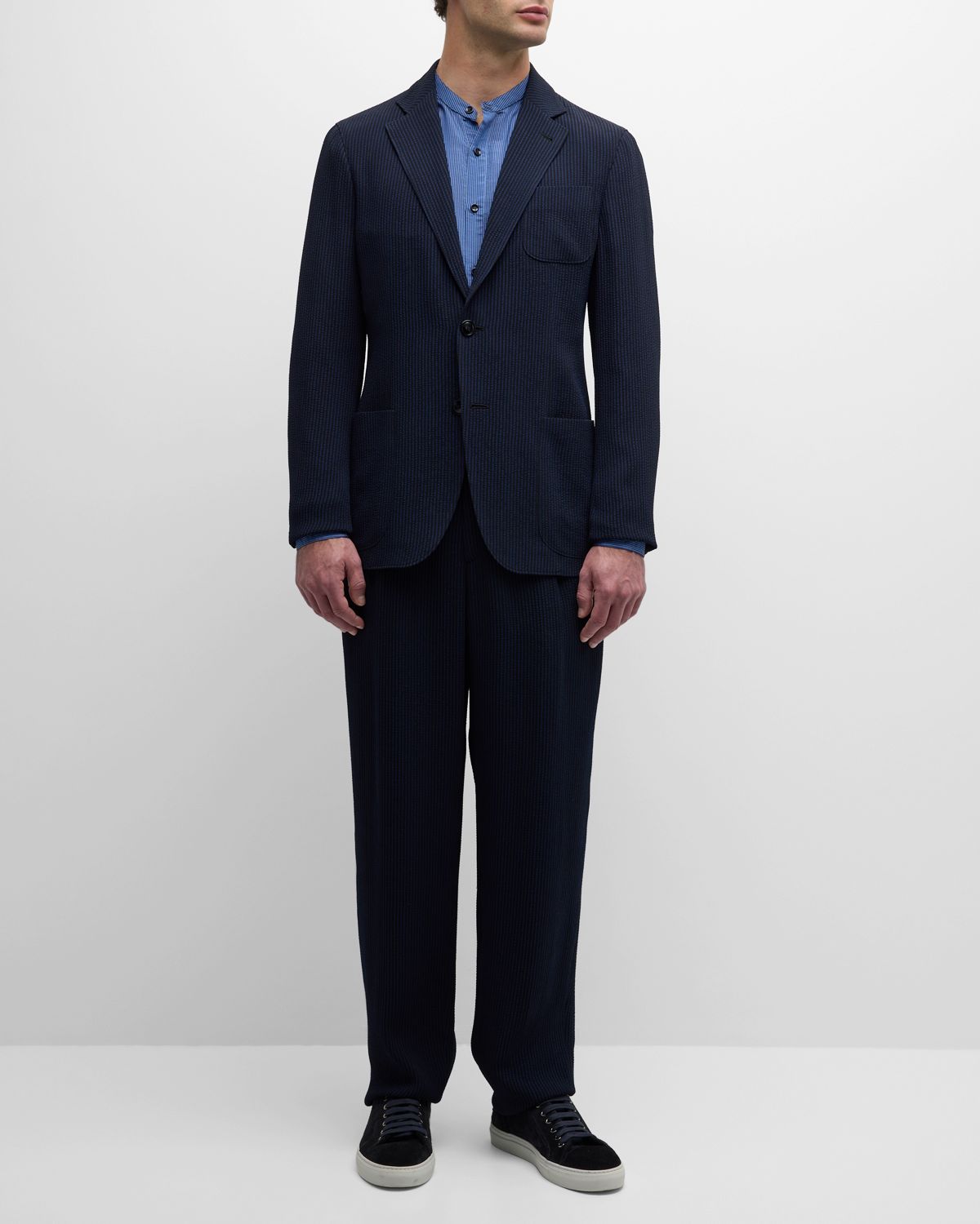 Giorgio Armani Men 's Pinstripe Seersucker Sport Coat