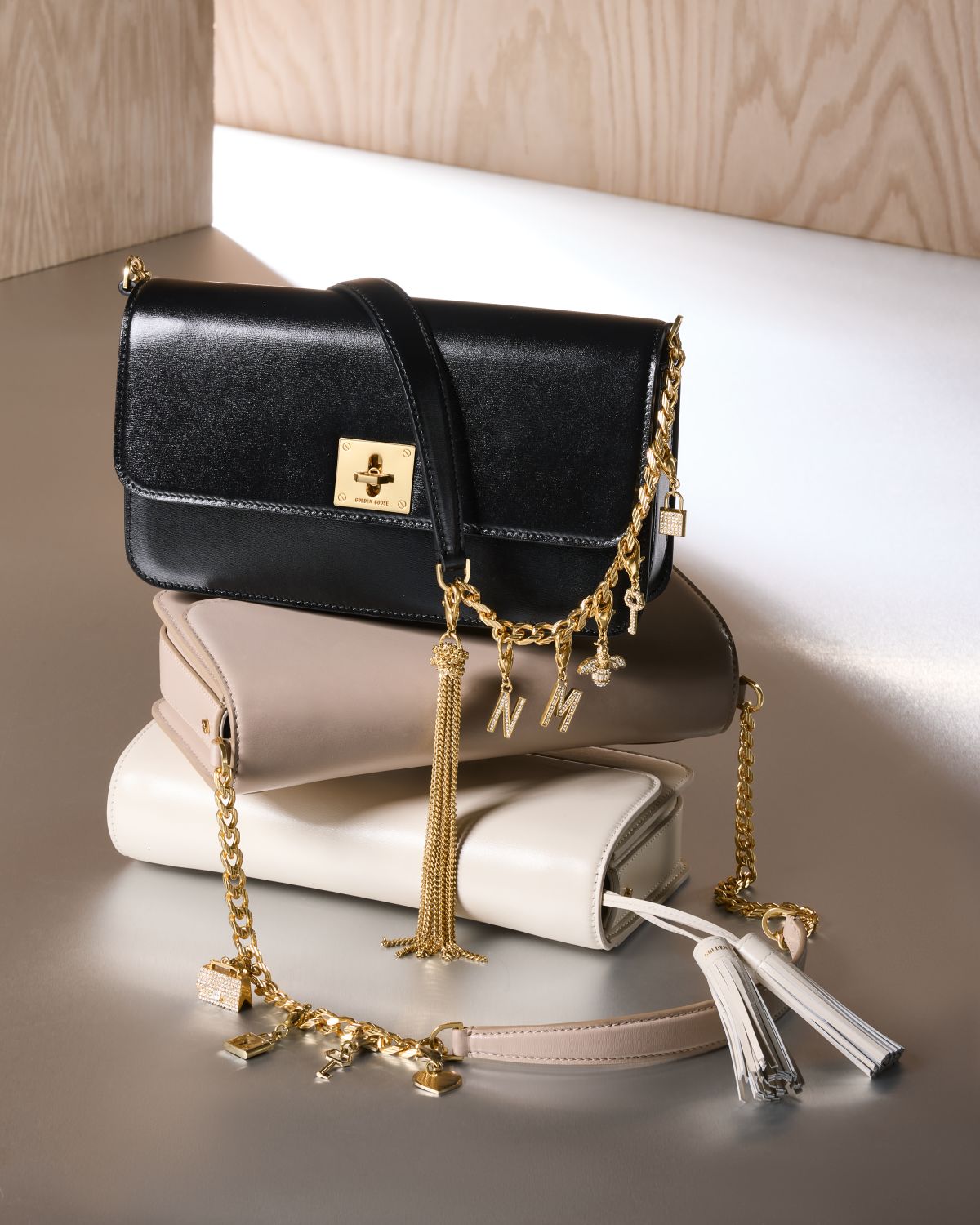 Golden Goose Golden Embellished Letter Charm