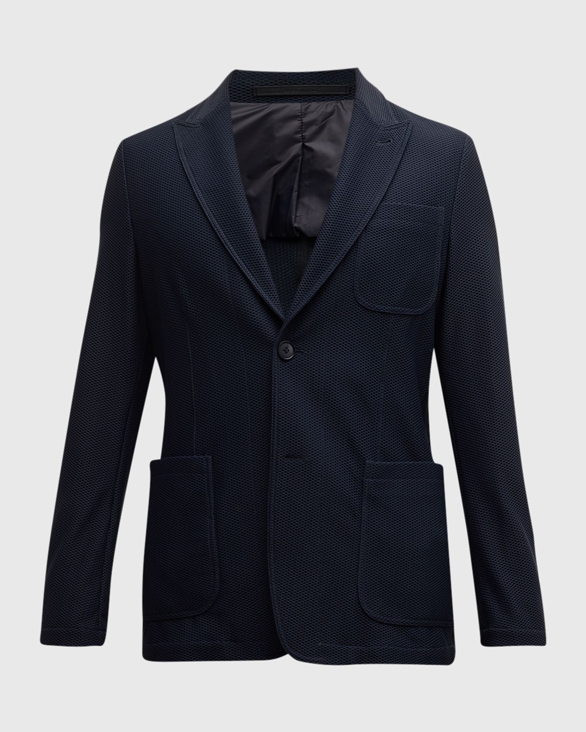 Giorgio Armani Men 's Single-Breasted Rice Stitch Sport Coat