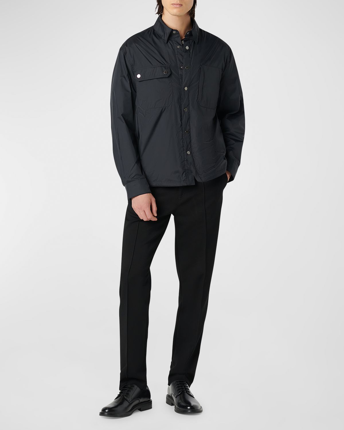 Bugatchi Men 's Nylon Shirt Jacket
