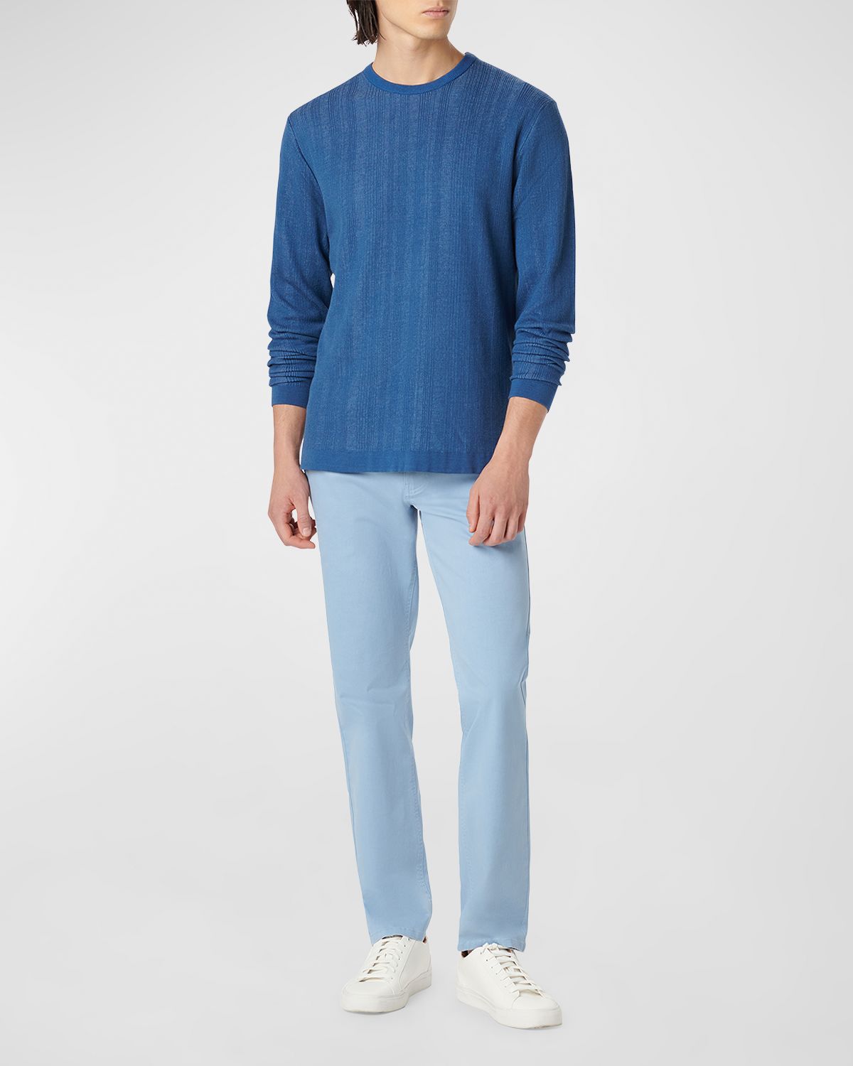 Bugatchi Men 's Cotton-Silk Crewneck Sweater