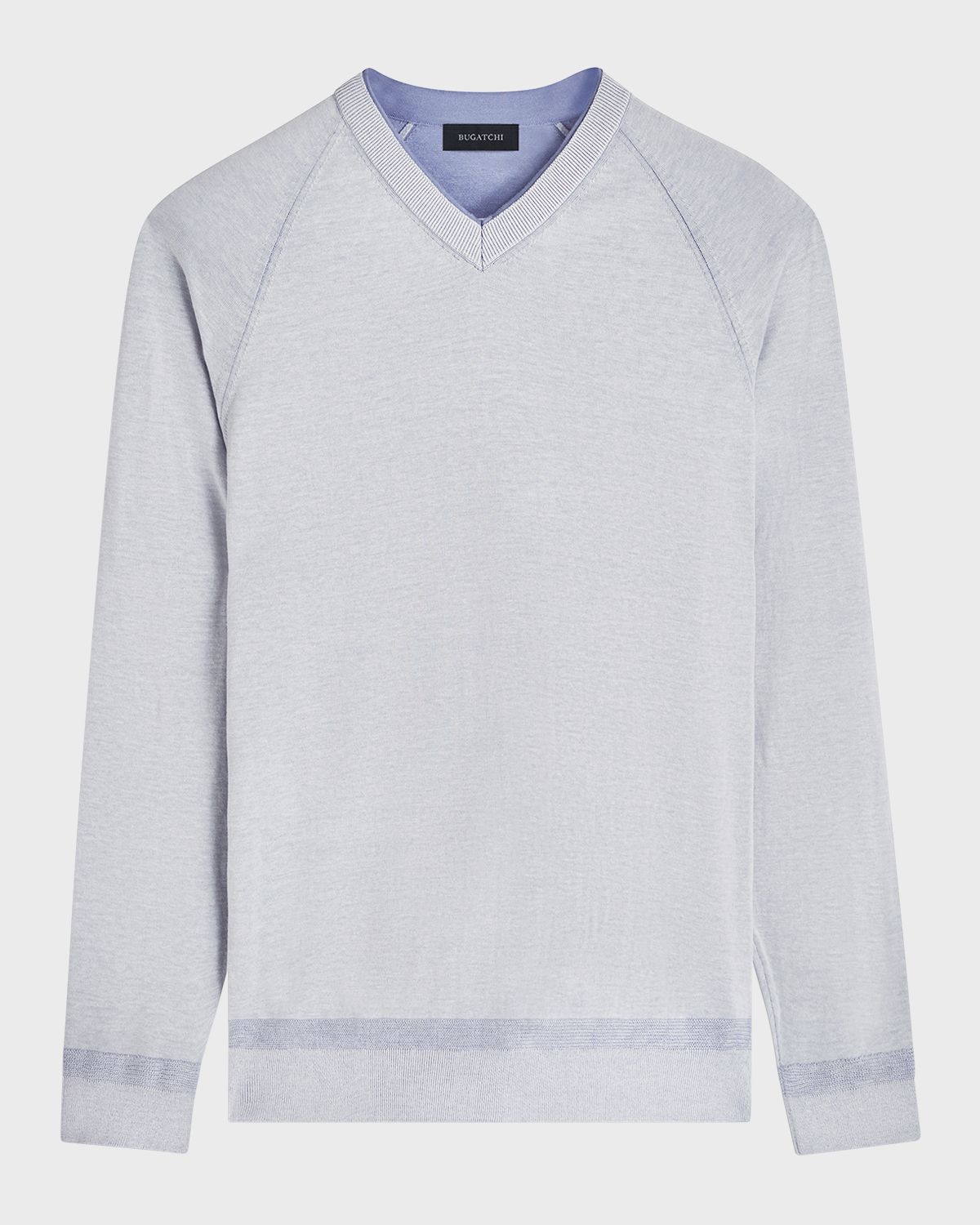 Bugatchi Men 's Cotton-Silk V-Neck Sweater