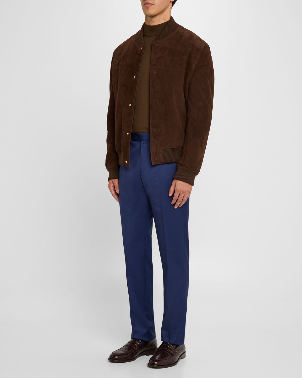 Zanella Men 's Parker Platinum Super 130s Trousers