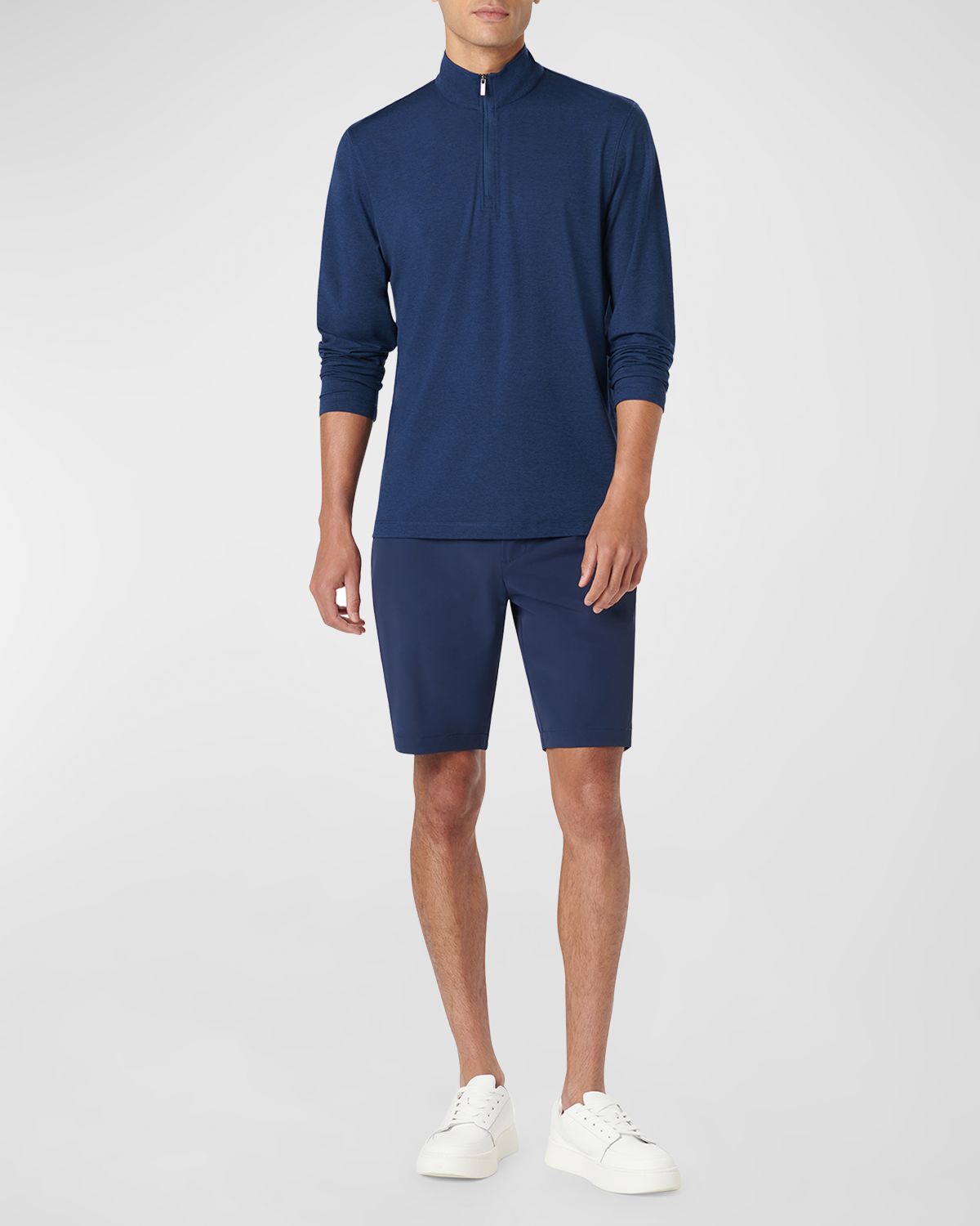 Bugatchi Men 's UV50 Performance Quarter-Zip Sweater