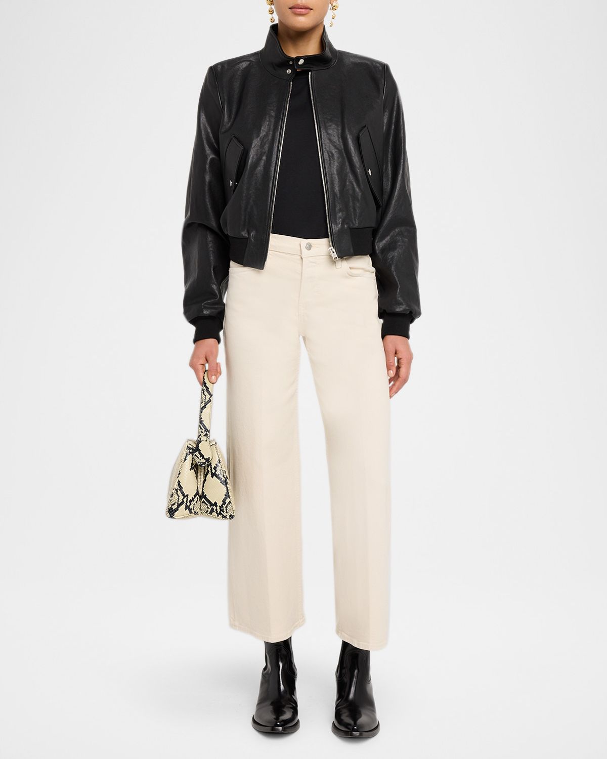 RE/DONE Mid-Rise Wide-Leg Crop Jeans