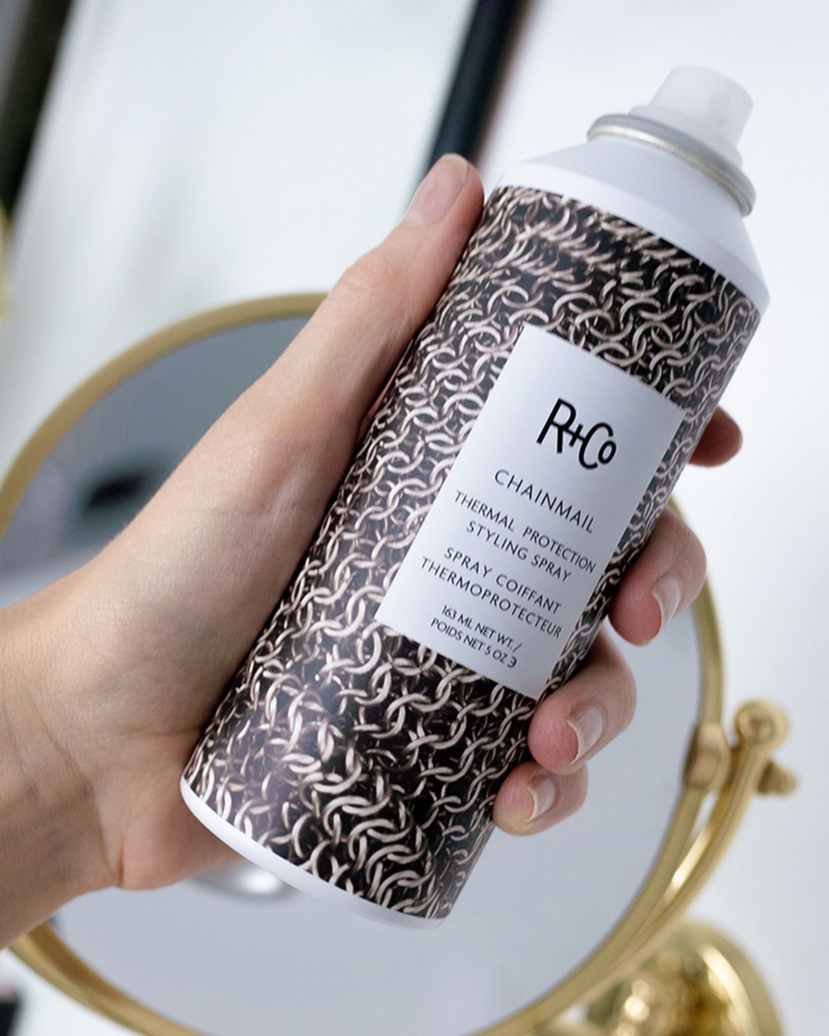 R+Co Chainmail Thermal Protection Styling Spray, 5 oz.