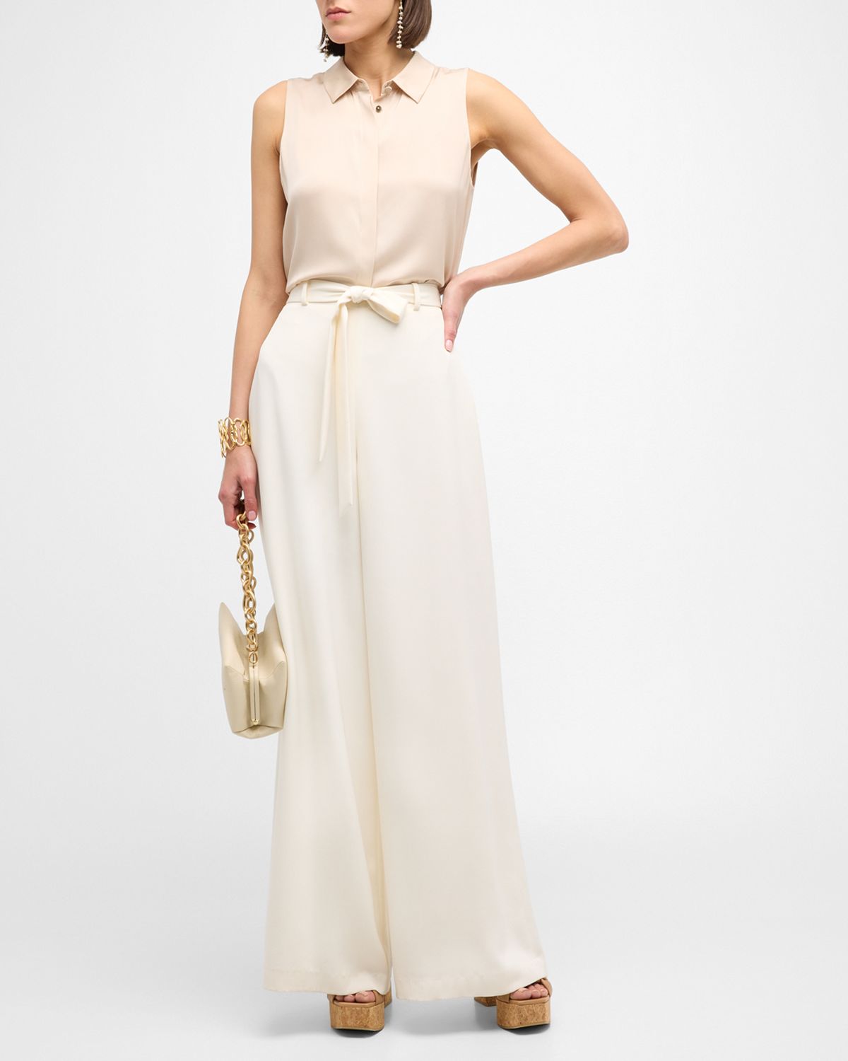 Kobi Halperin Celine Sleeveless Georgette Blouse