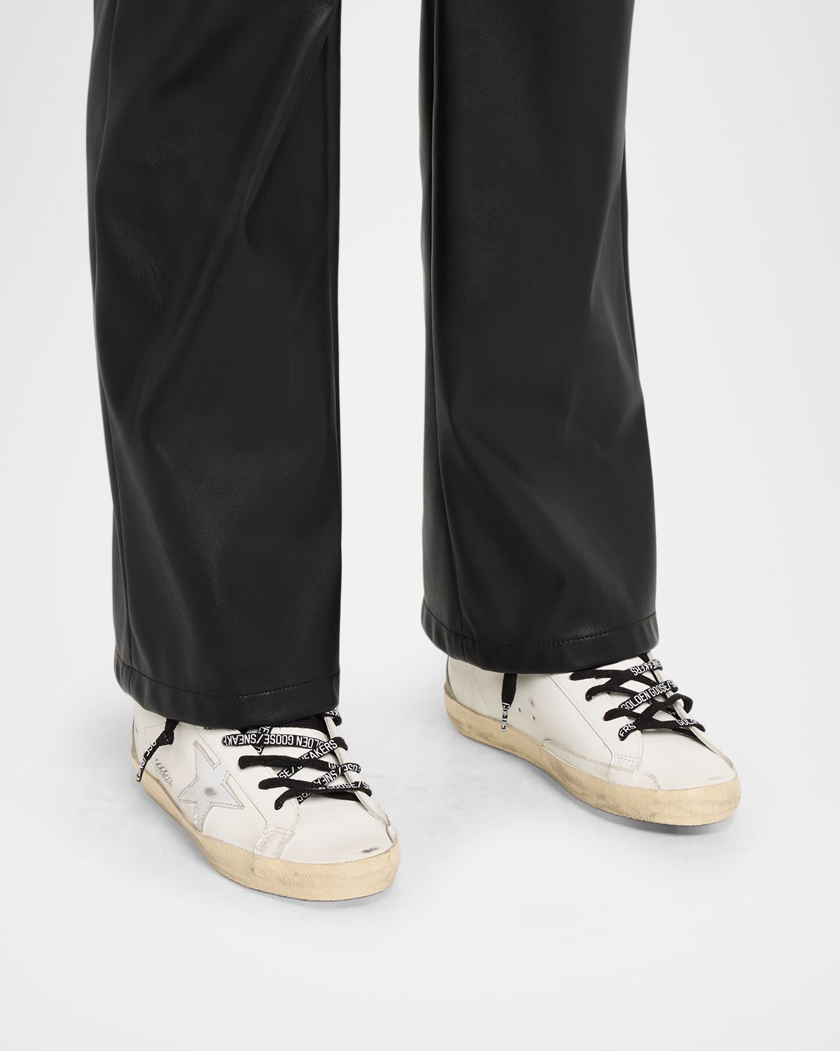 Golden Goose Super-Star Glitter Leather Low-Top Sneakers