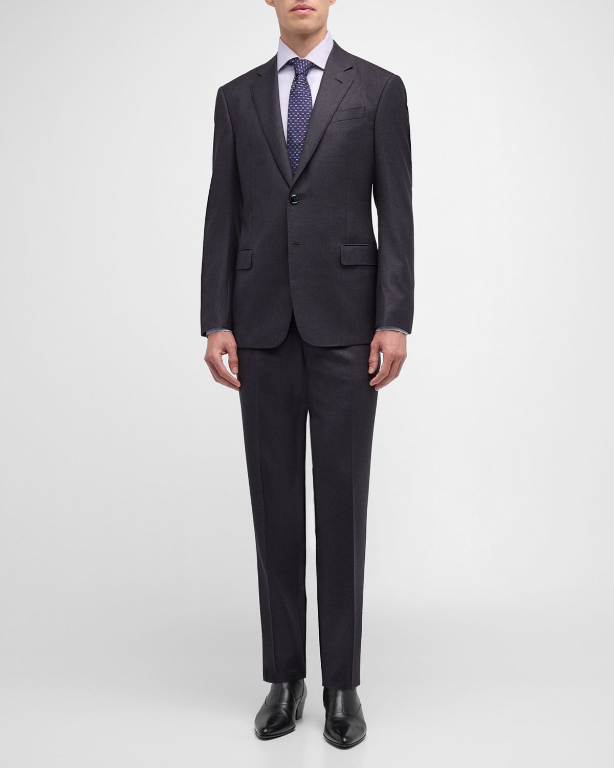 Giorgio Armani Men 's Micro-Textured Wool Classic Fit Suit | Thumbnail 10