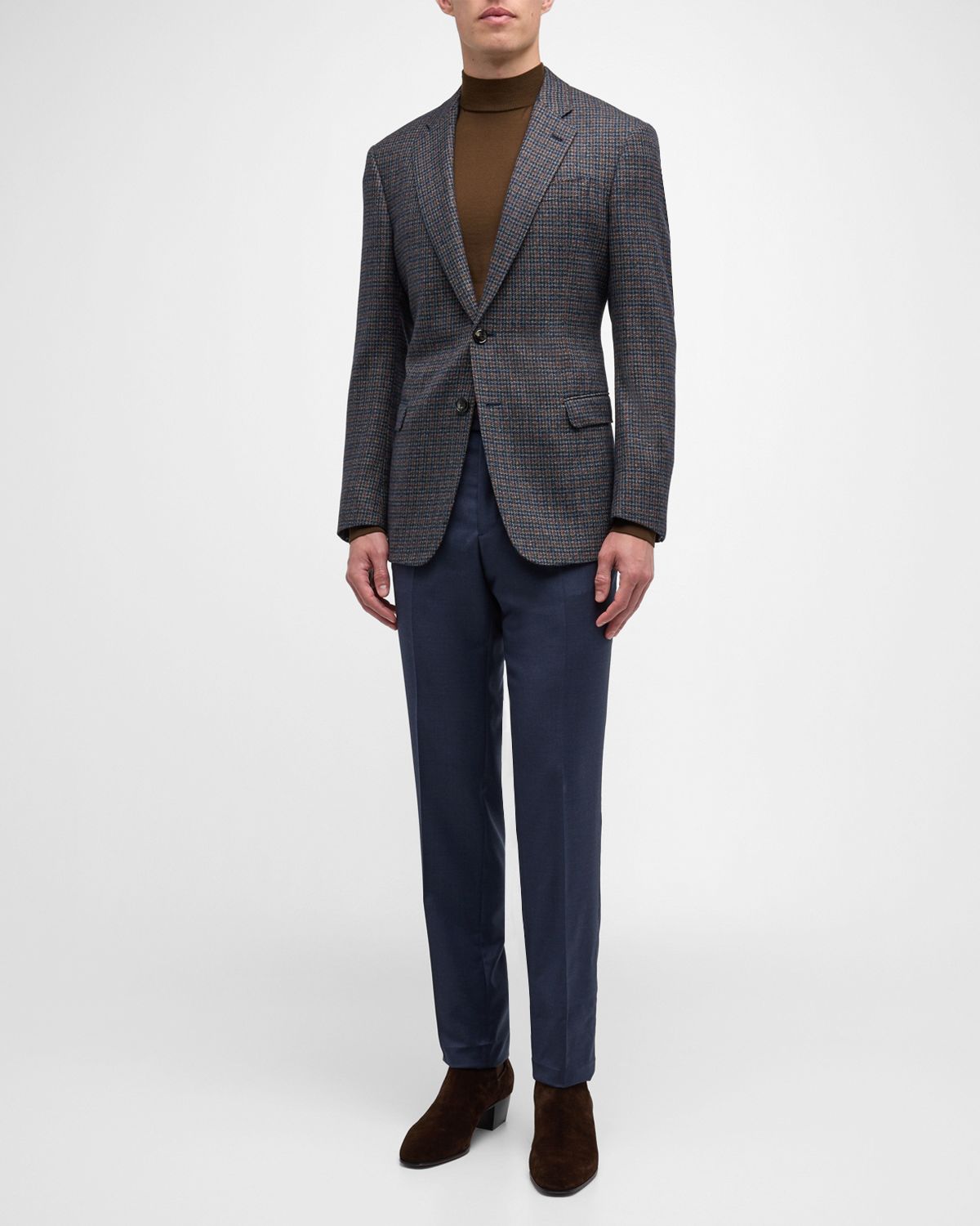 Giorgio Armani Men 's Wool-Cashmere Plaid Sport Coat | Thumbnail 8 Giorgio Armani Men 's Wool-Cashmere Plaid Sport Coat | Thumbnail 8