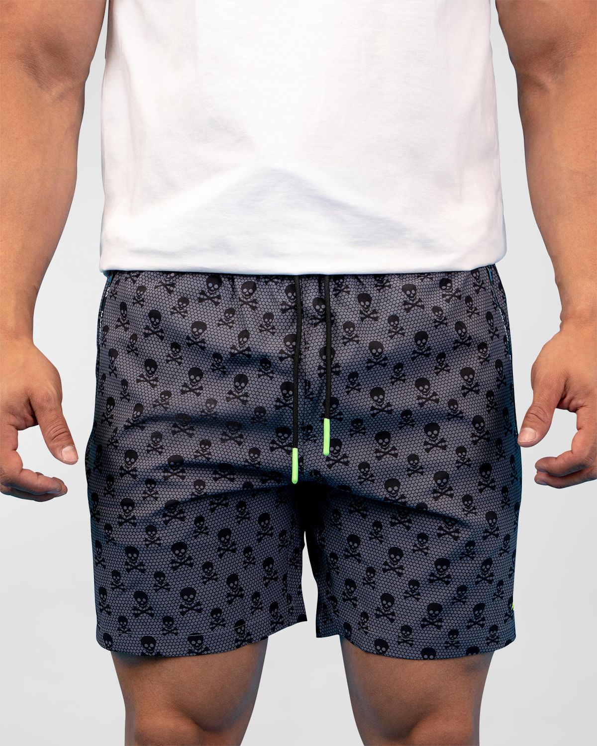 Maceoo Men 's Lion Skull Crossbones Swim Shorts