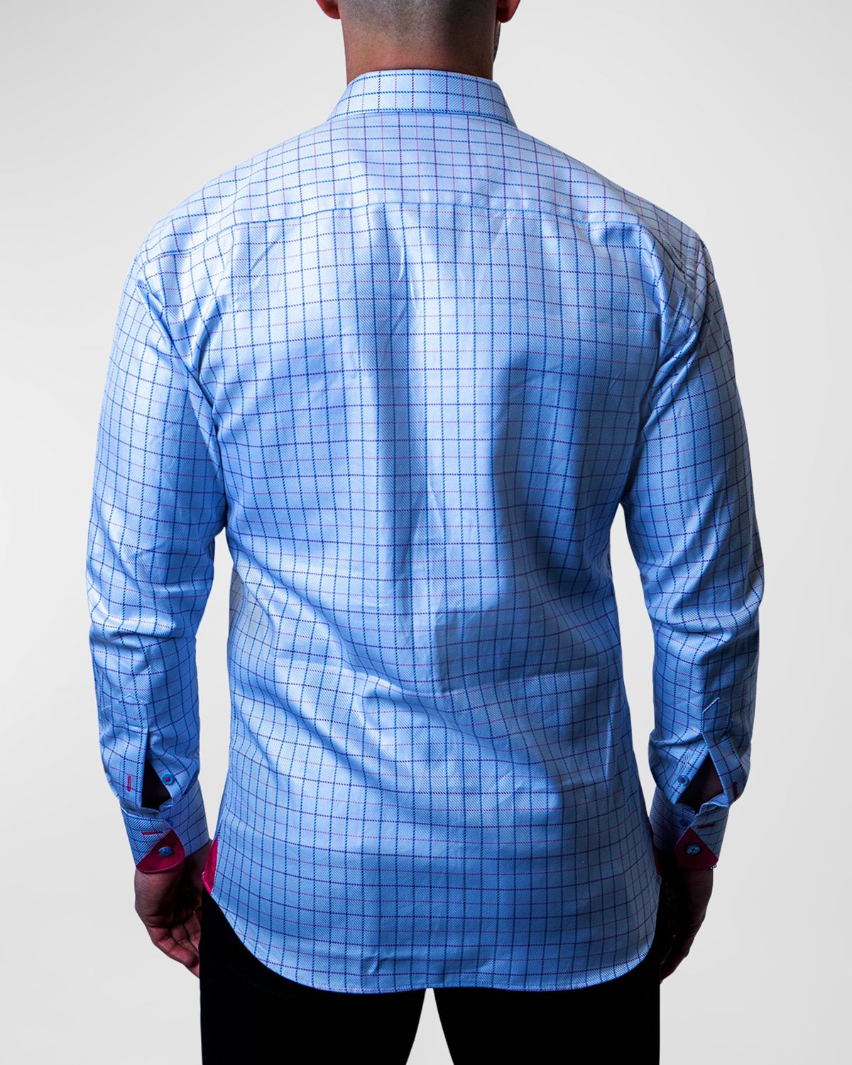 Maceoo Men 's Einstein Check Dress Shirt | Thumbnail 4