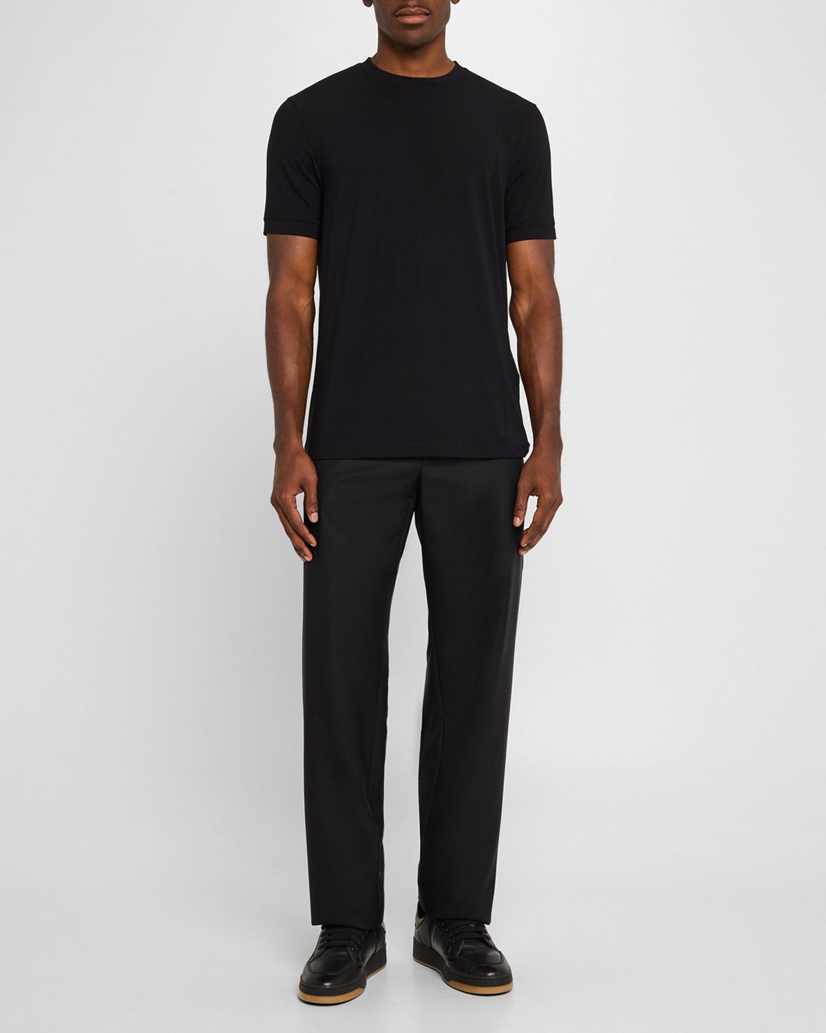 Giorgio Armani Men 's Textured Stretch T-Shirt