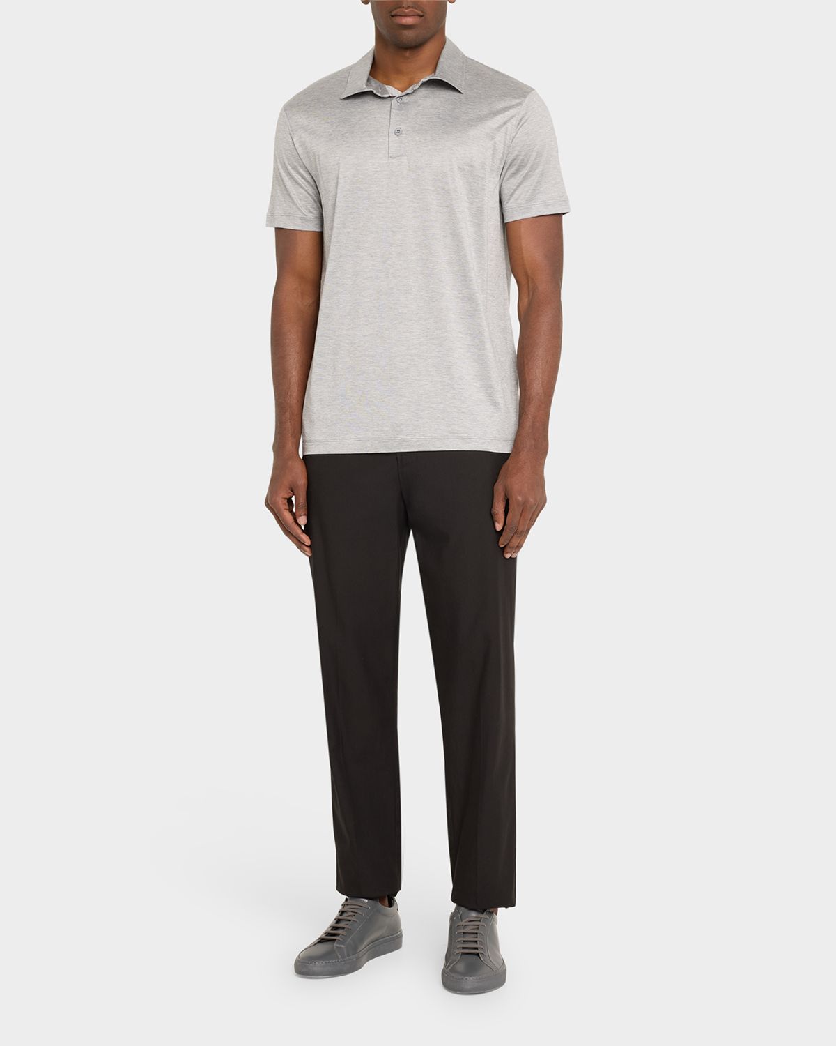 Giorgio Armani Men 's Solid Jersey Polo Shirt
