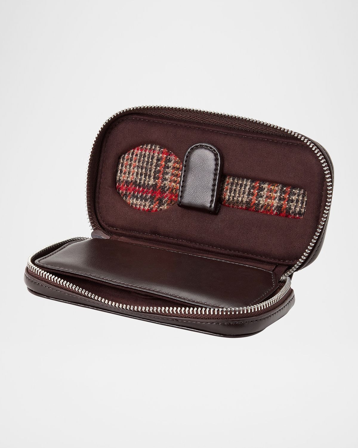 WOLF x WM Brown Two-Piece Watch Zip Case