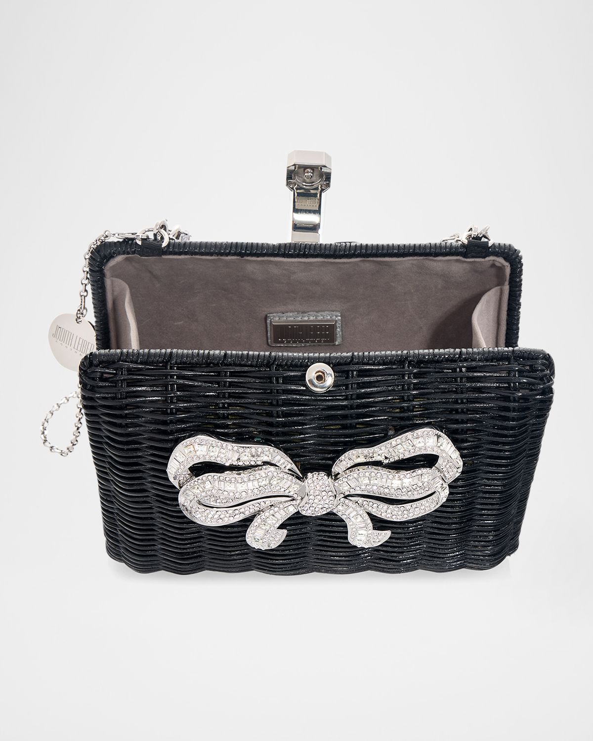 Judith Leiber Couture Hailey Bow Basket Clutch Bag
