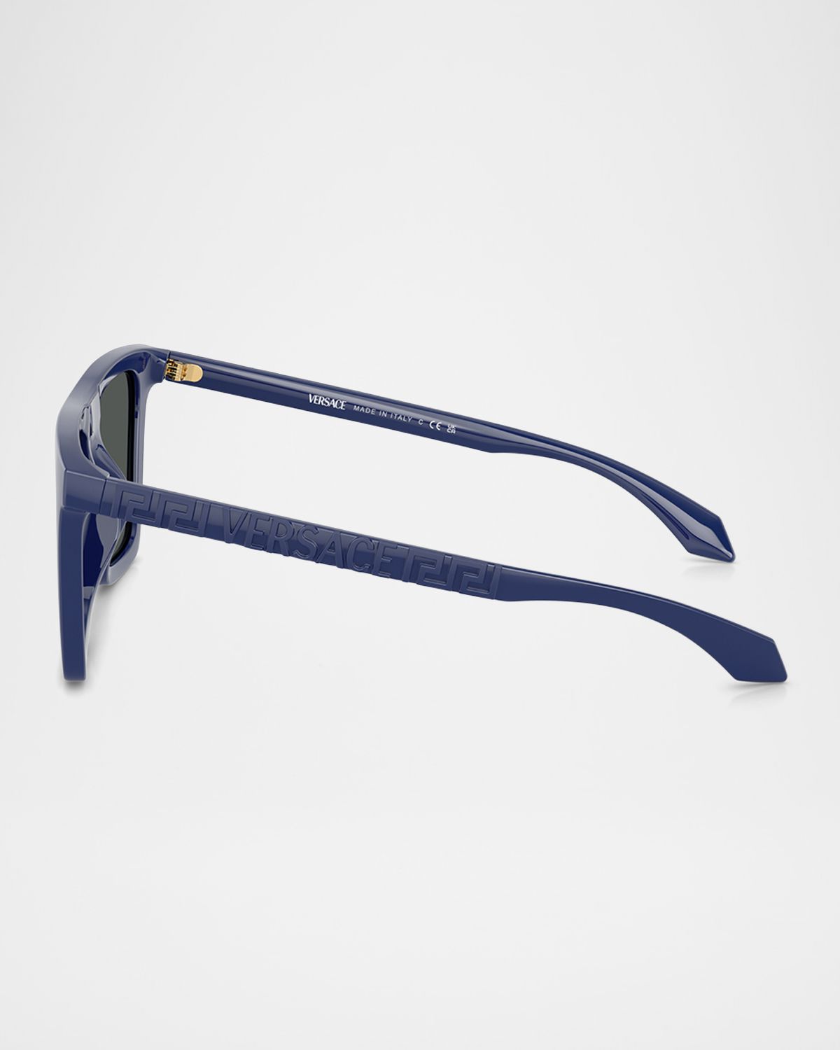 Versace Men 's Greca Logo Nylon Square Sunglasses