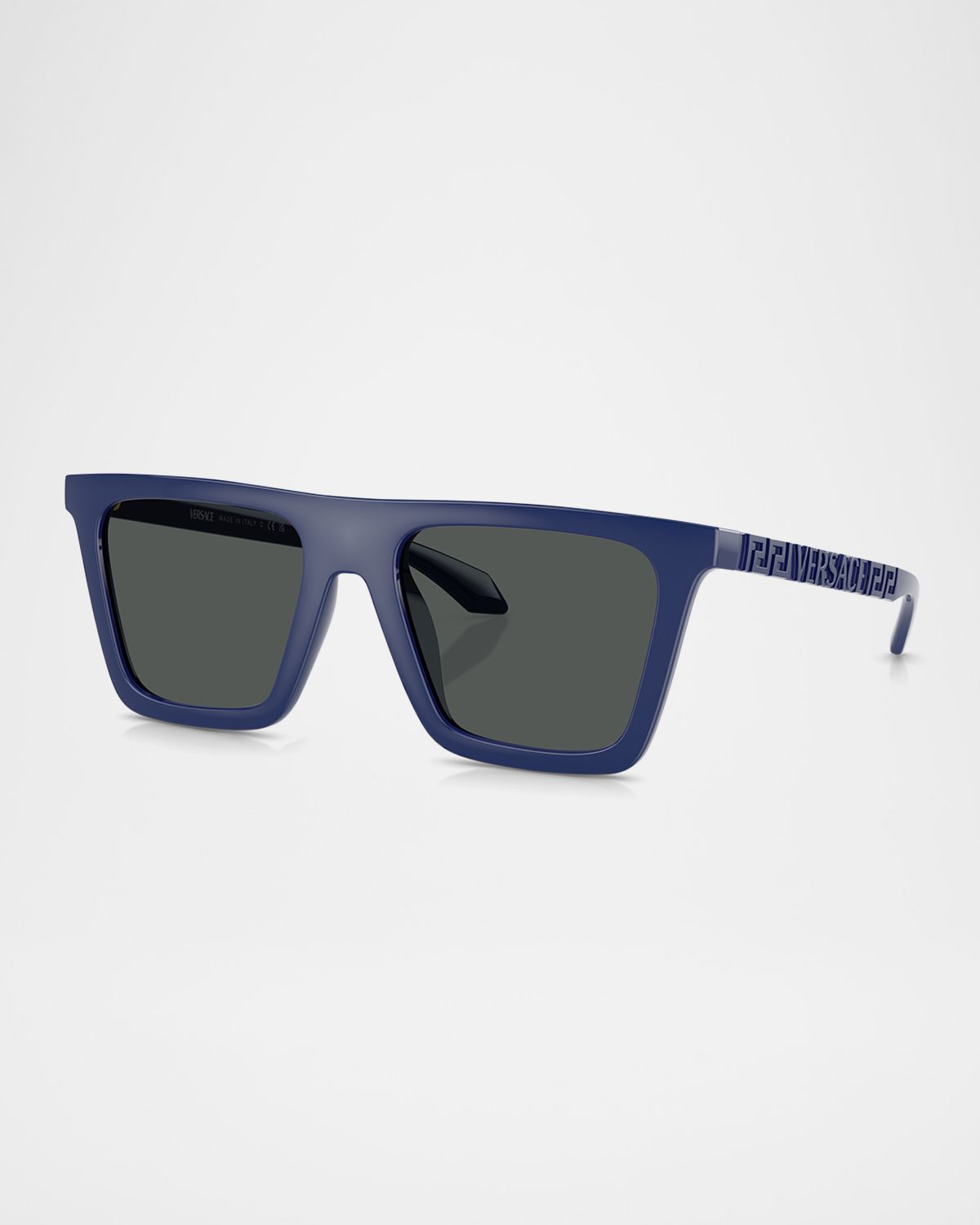 Versace Men 's Greca Logo Nylon Square Sunglasses