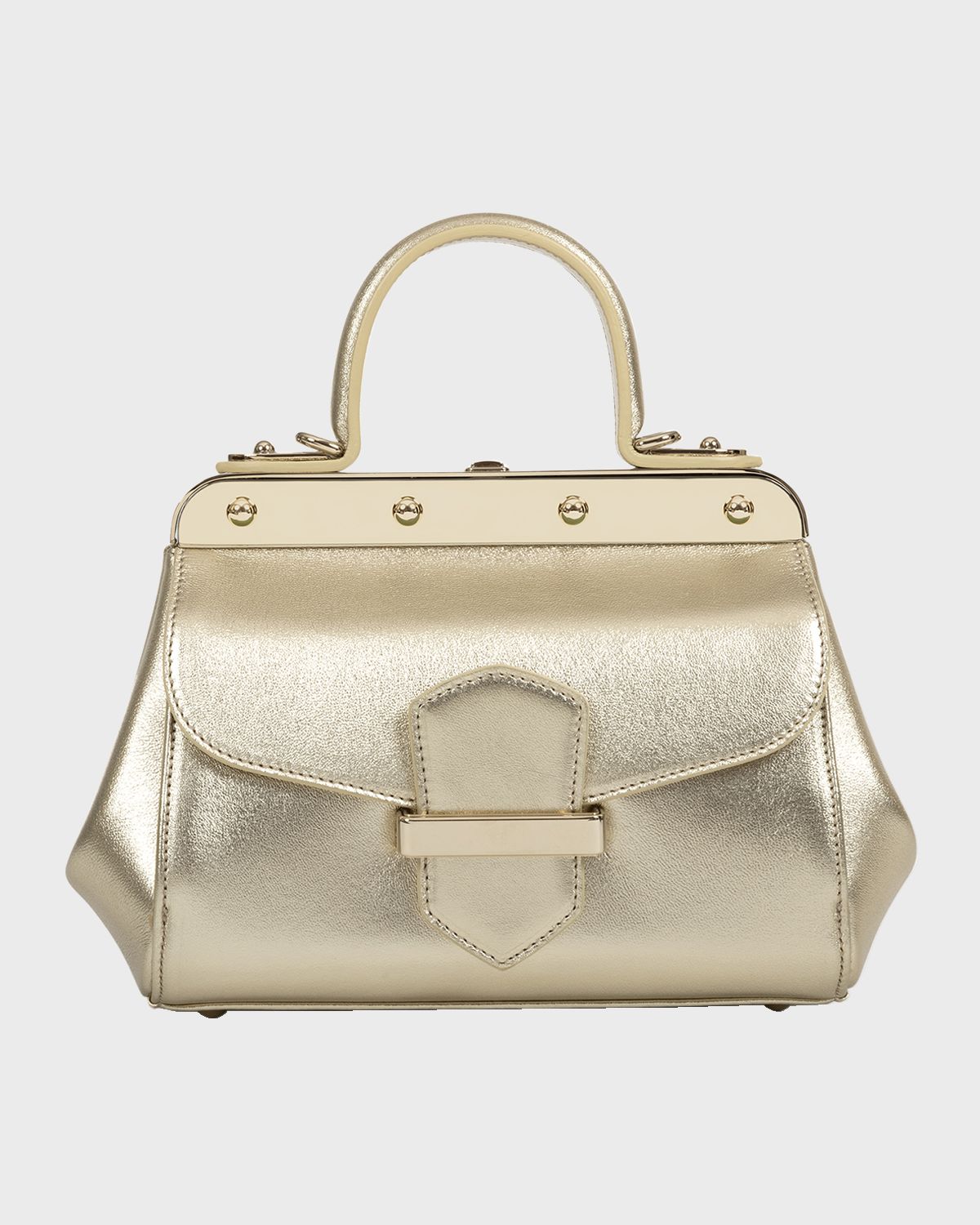 Franzi Margherita Small Metallic Top-Handle Bag | Thumbnail 7