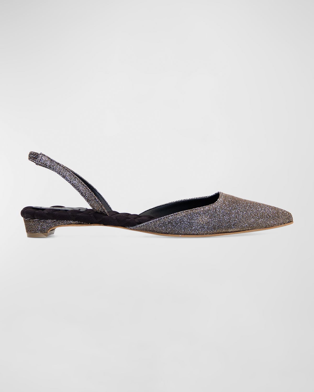 AERA Jackie Shimmer Vegan Slingback Ballerina Flats