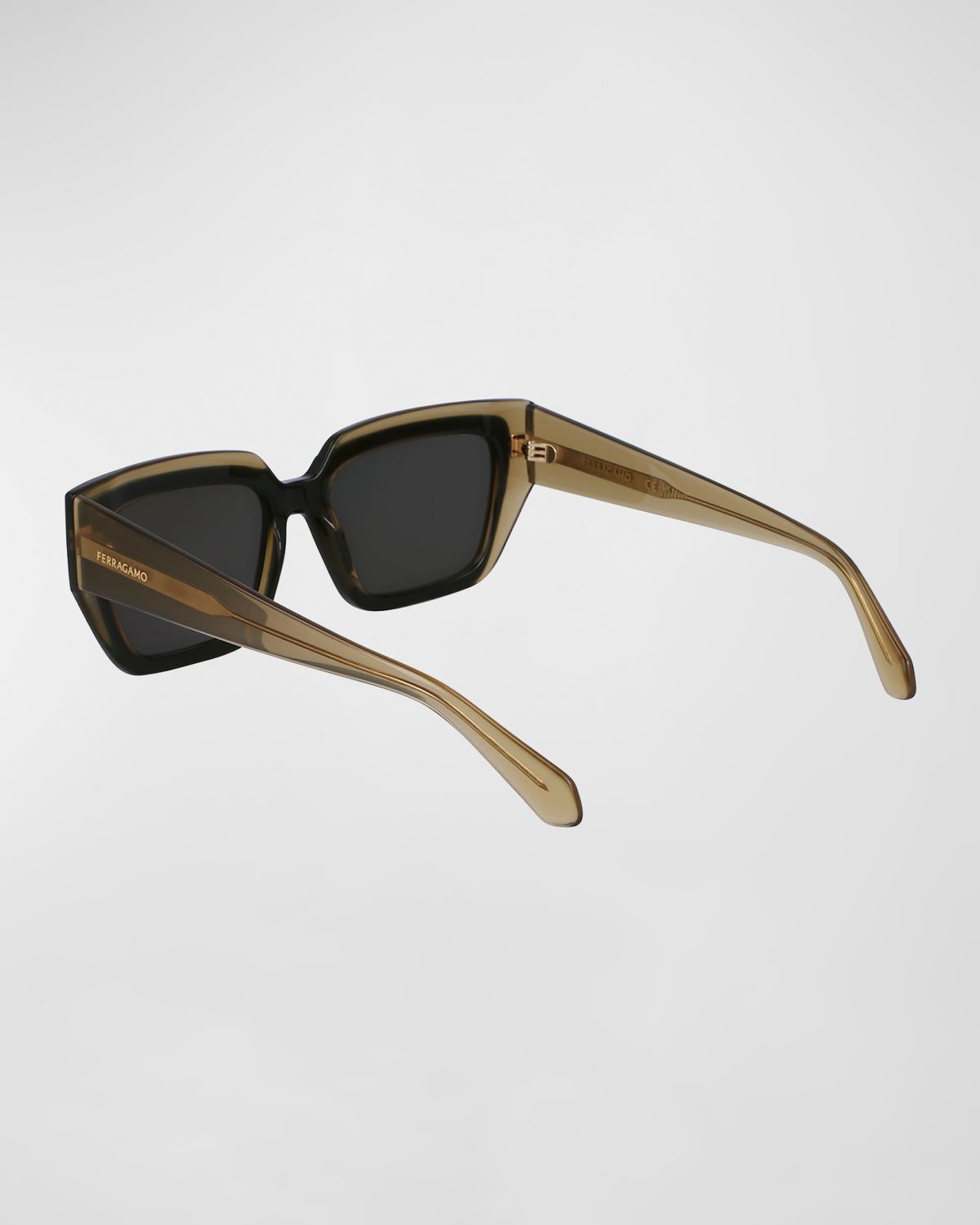 Ferragamo Logo Acetate Butterfly Sunglasses