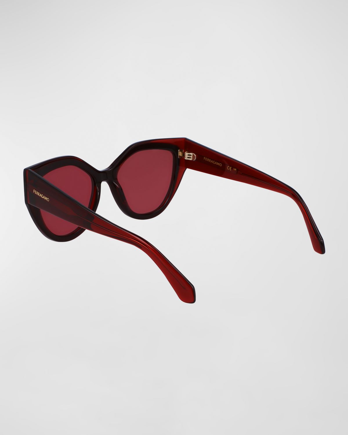 Ferragamo Classic Logo Acetate Cat-Eye Sunglasses