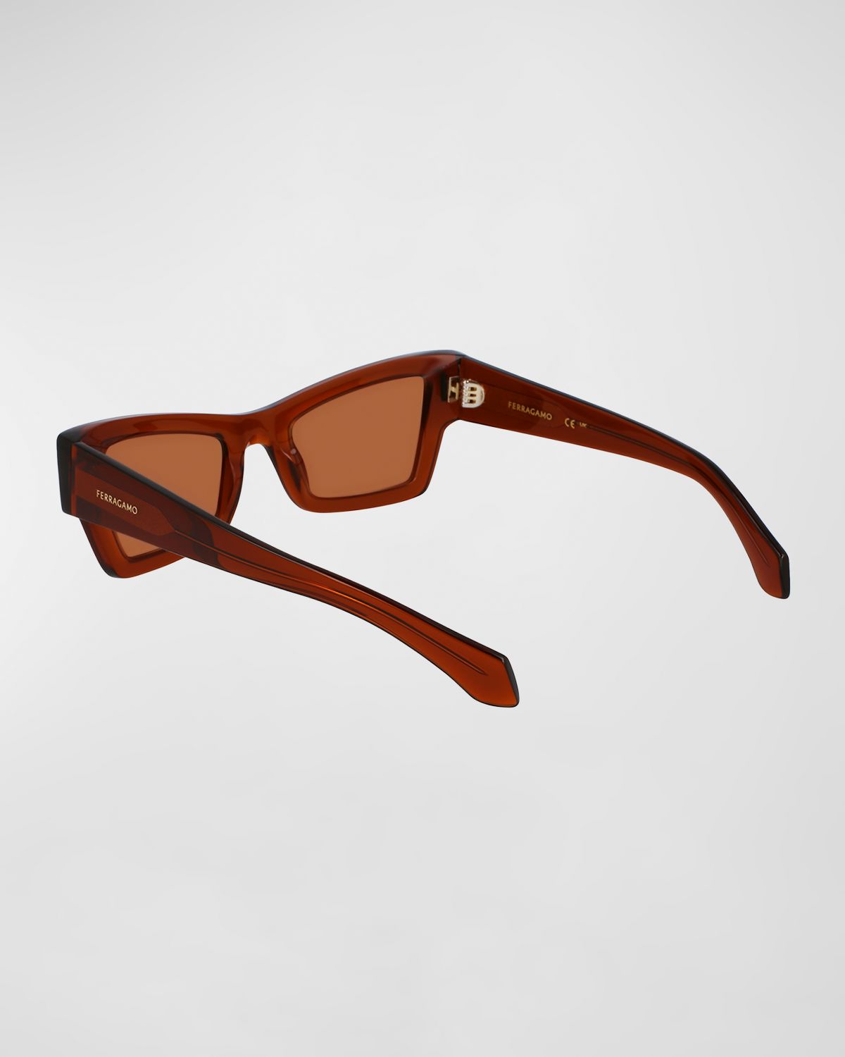 Ferragamo Rivets Acetate Cat-Eye Sunglasses