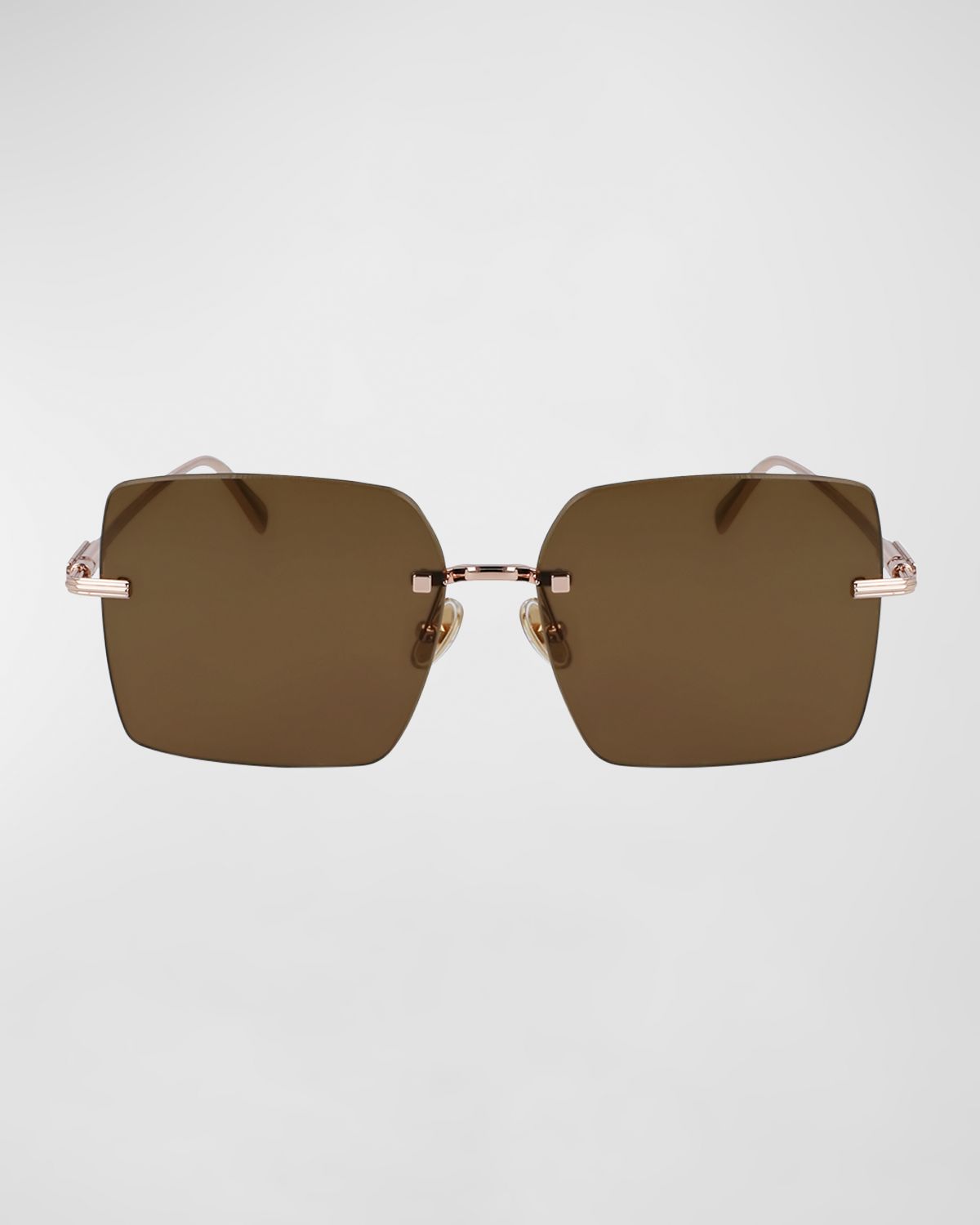 Ferragamo Prisma Metal Square Sunglasses