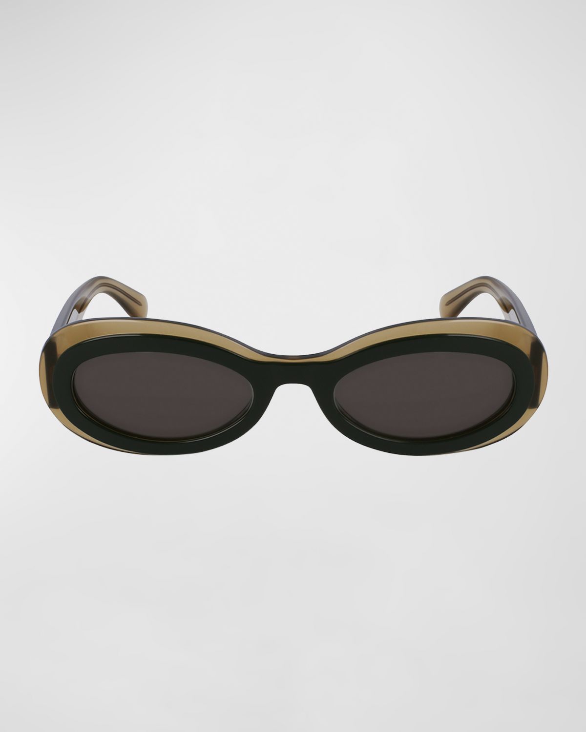 Ferragamo Classic Logo Acetate Oval Sunglasses