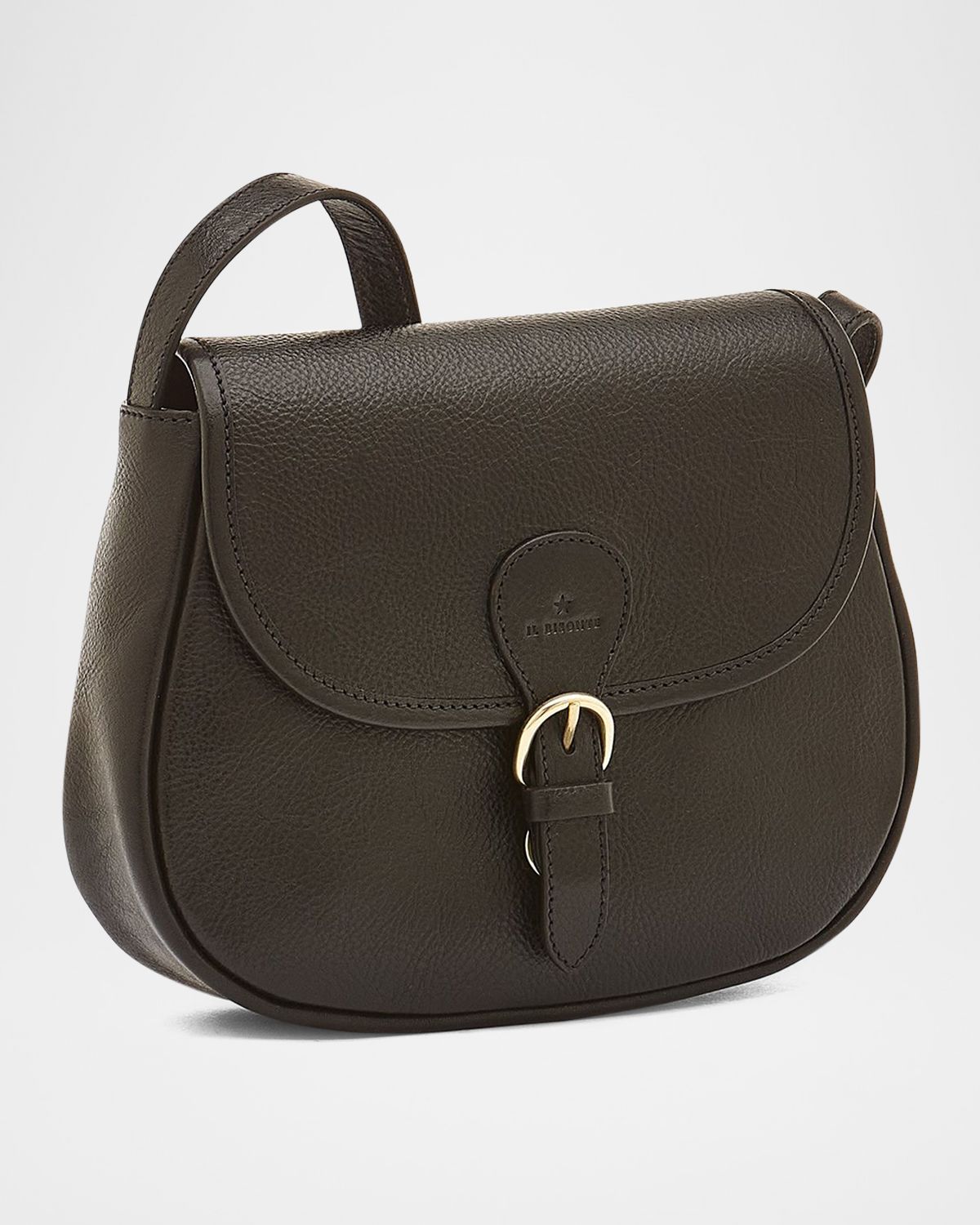 Il Bisonte Novecento Leather Saddle Crossbody Bag